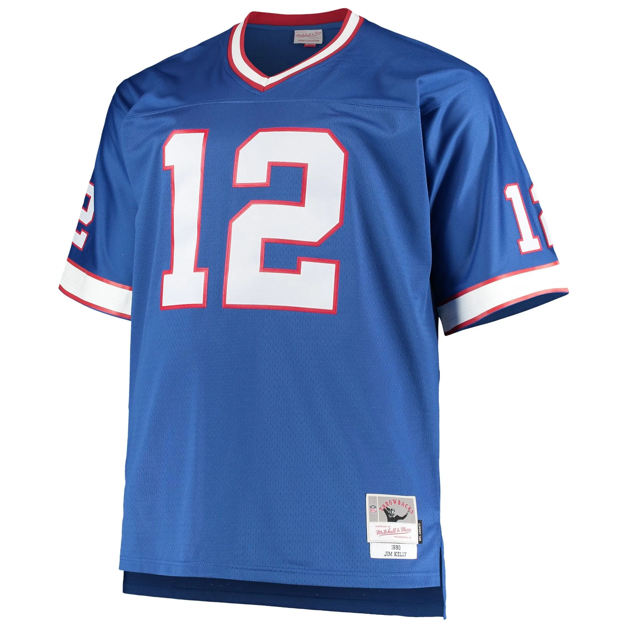 Jim Kelly Buffalo Bills Mitchell & Ness Big & Tall 1990 Retired Player Replica Jersey - Royal