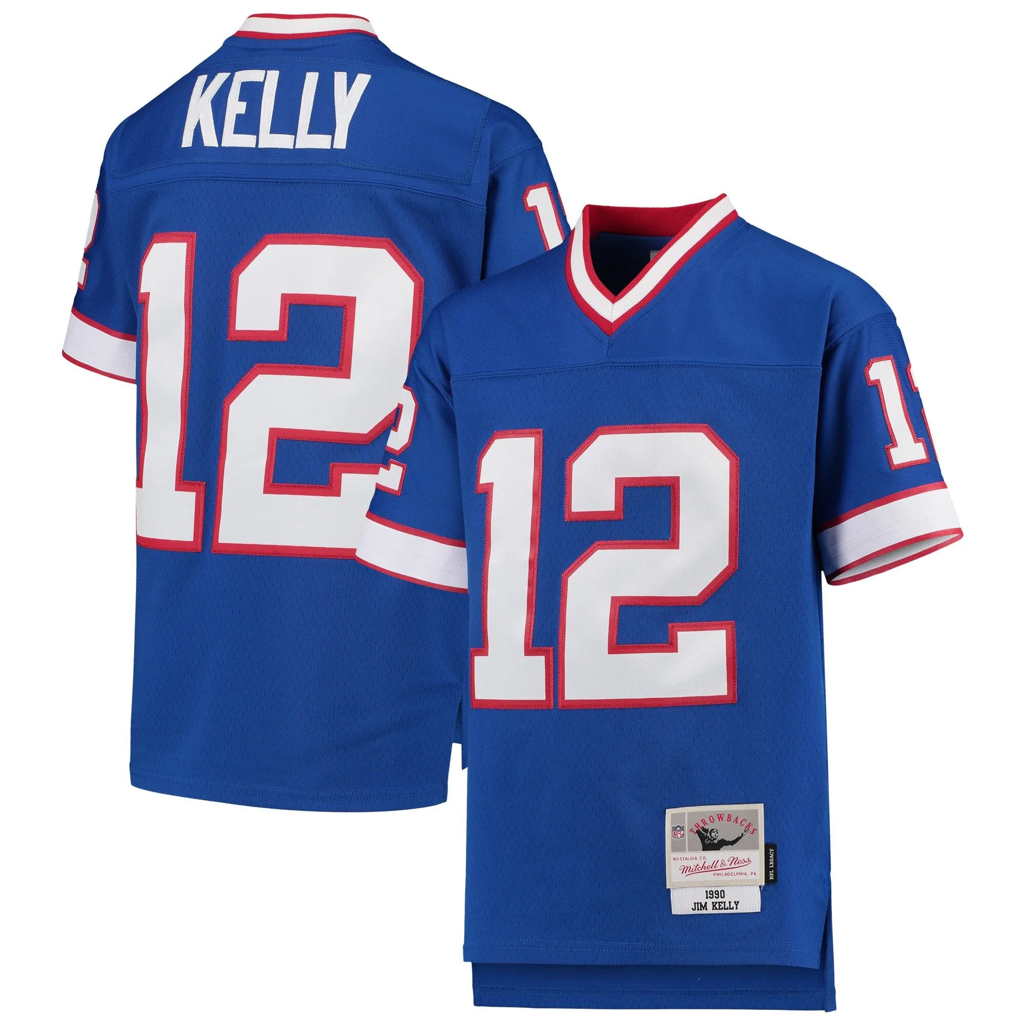 Jim Kelly Buffalo Bills Mitchell & Ness Youth 1990 Legacy Retired Player Jersey - Royal