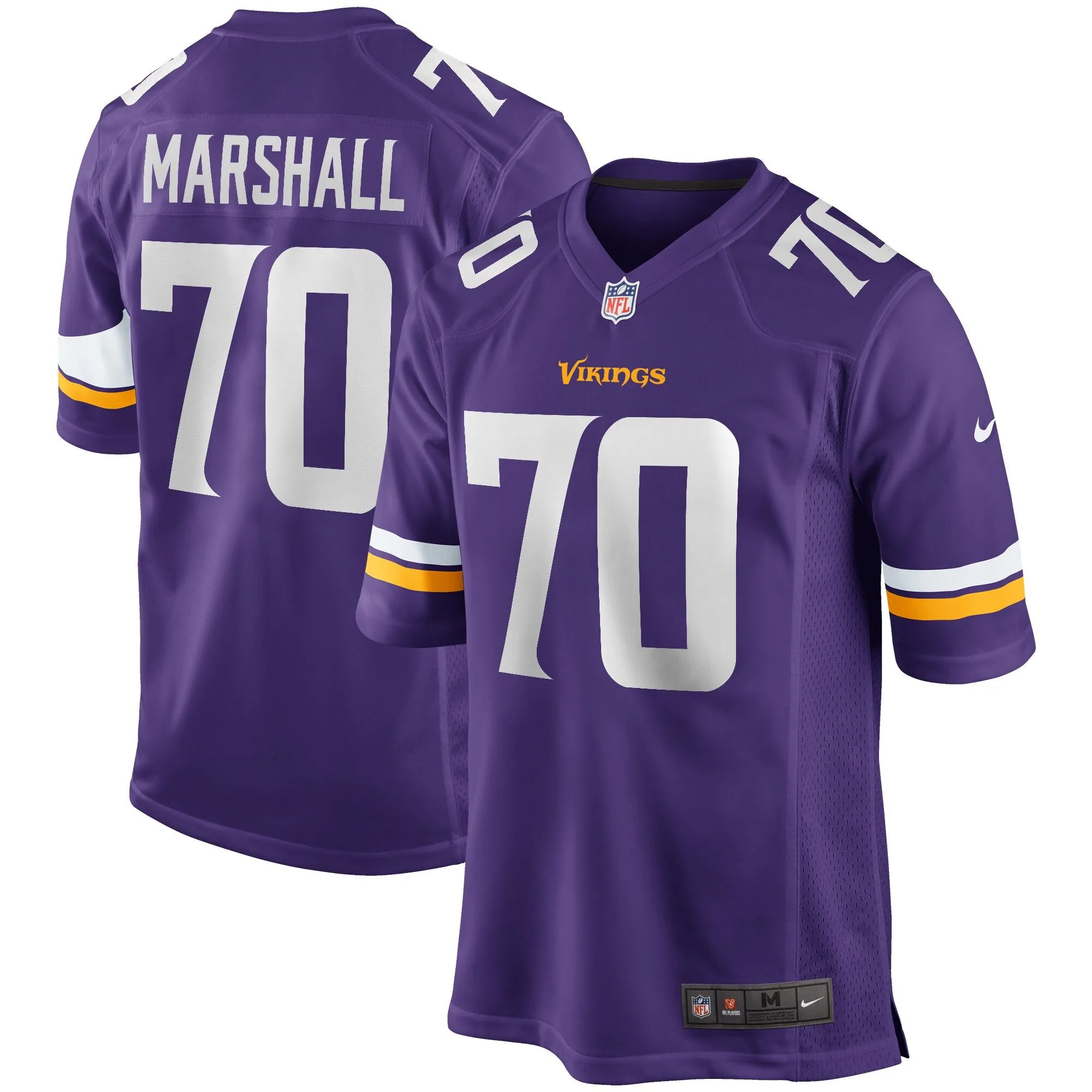 Jim Marshall Minnesota Vikings  Game Retired Player Jersey - Purple