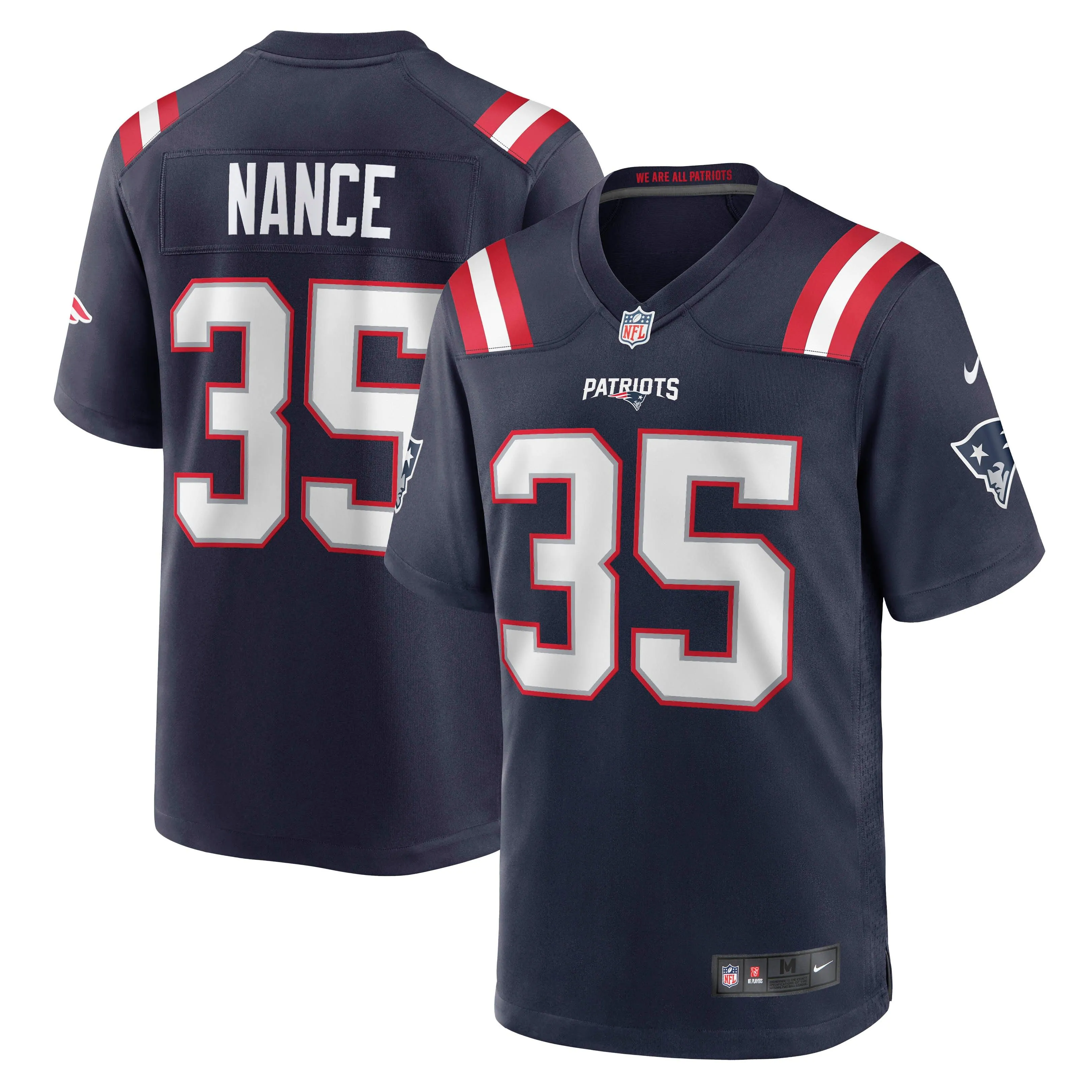 Jim Nance New England Patriots  Retired Player Jersey - Navy