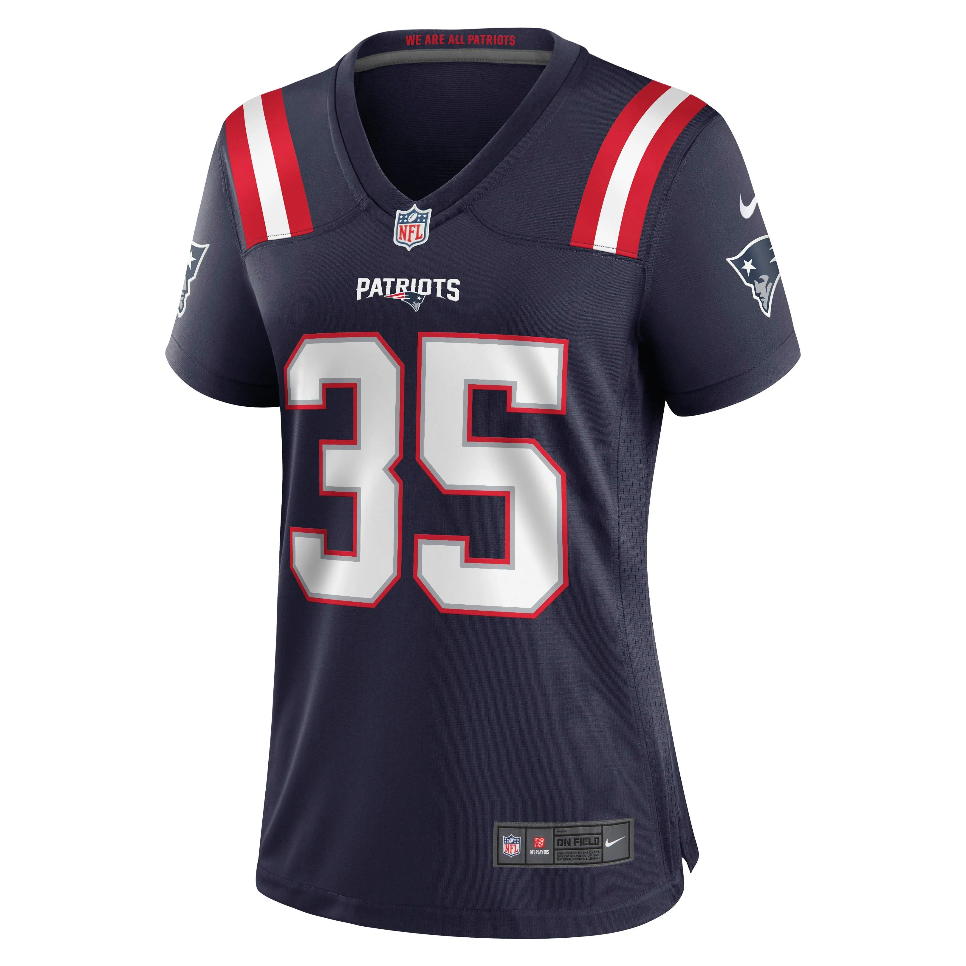 Jim Nance New England Patriots  Women's Retired Player Jersey - Navy