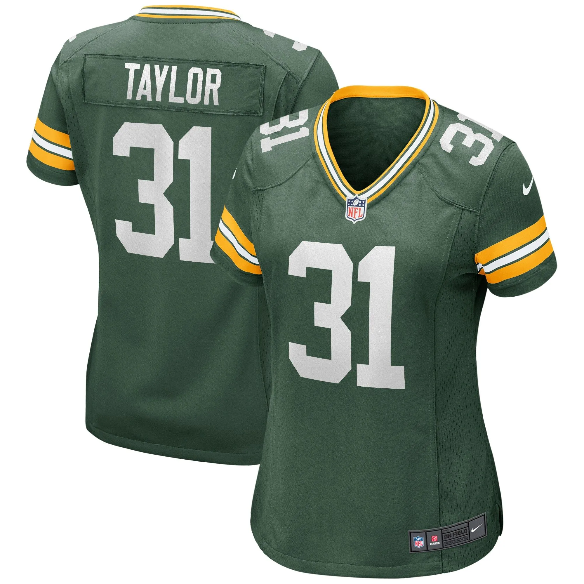 Jim Taylor Green Bay Packers  Women's Game Retired Player Jersey - Green