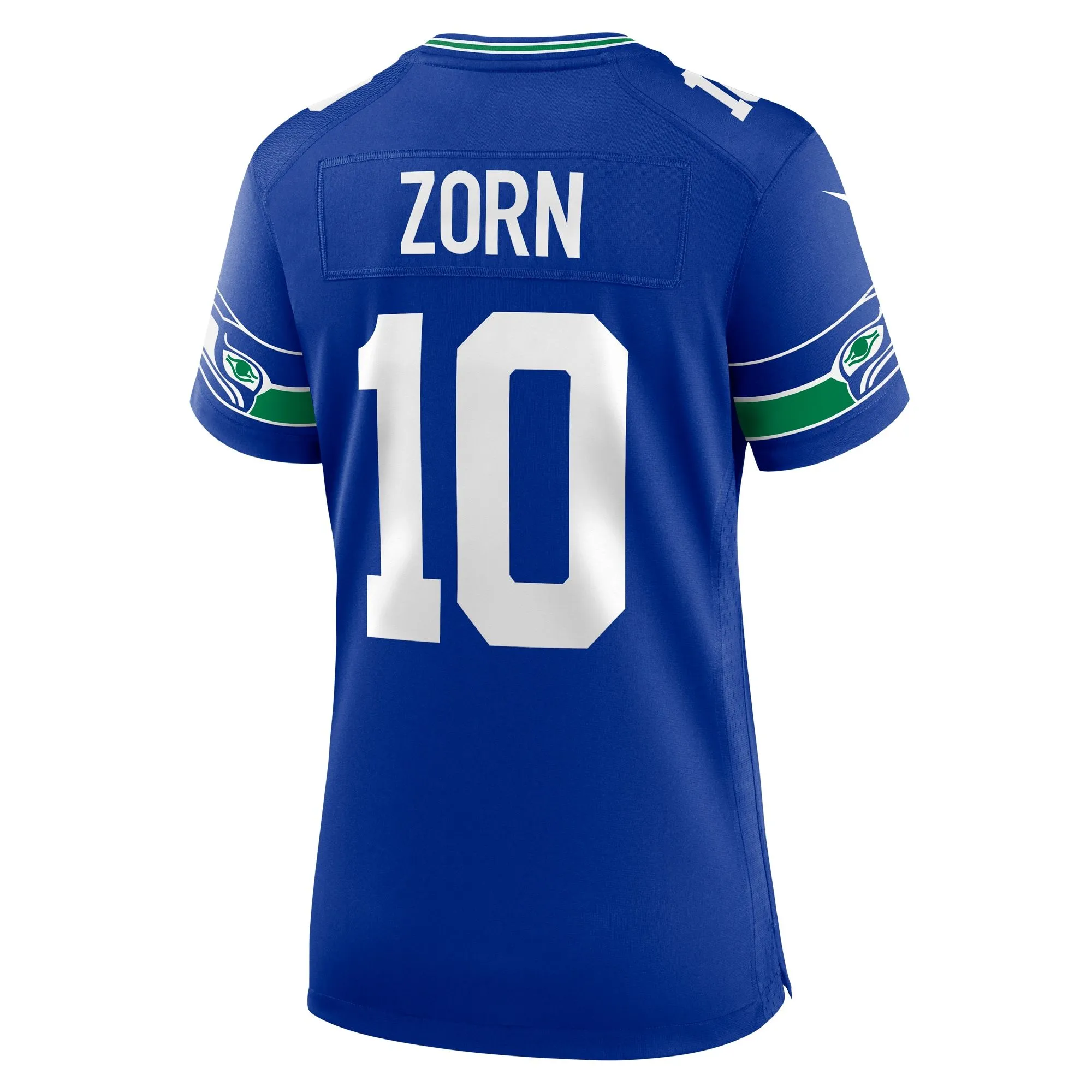 Jim Zorn Seattle Seahawks  Women's Throwback Retired Player Game Jersey - Royal