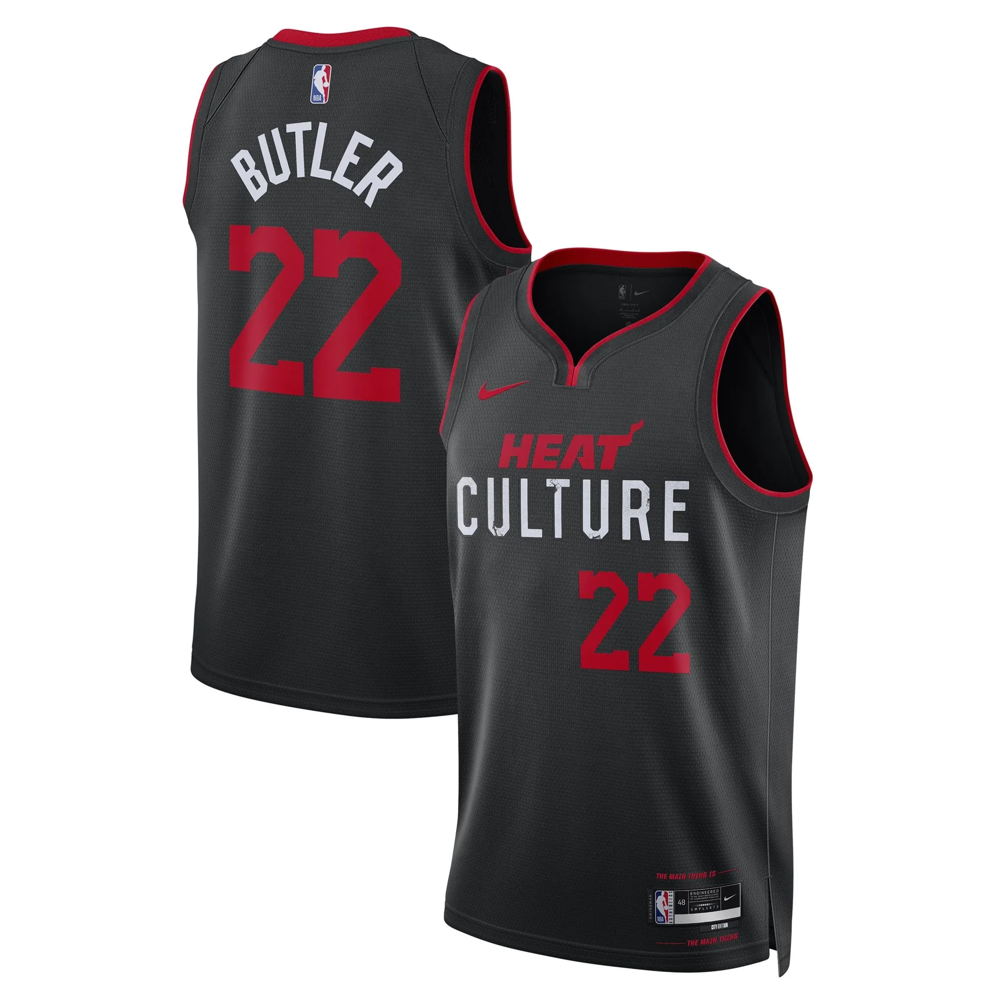 Jimmy Butler Miami Heat  Unisex 2023/24 Swingman Jersey - Black - City Edition