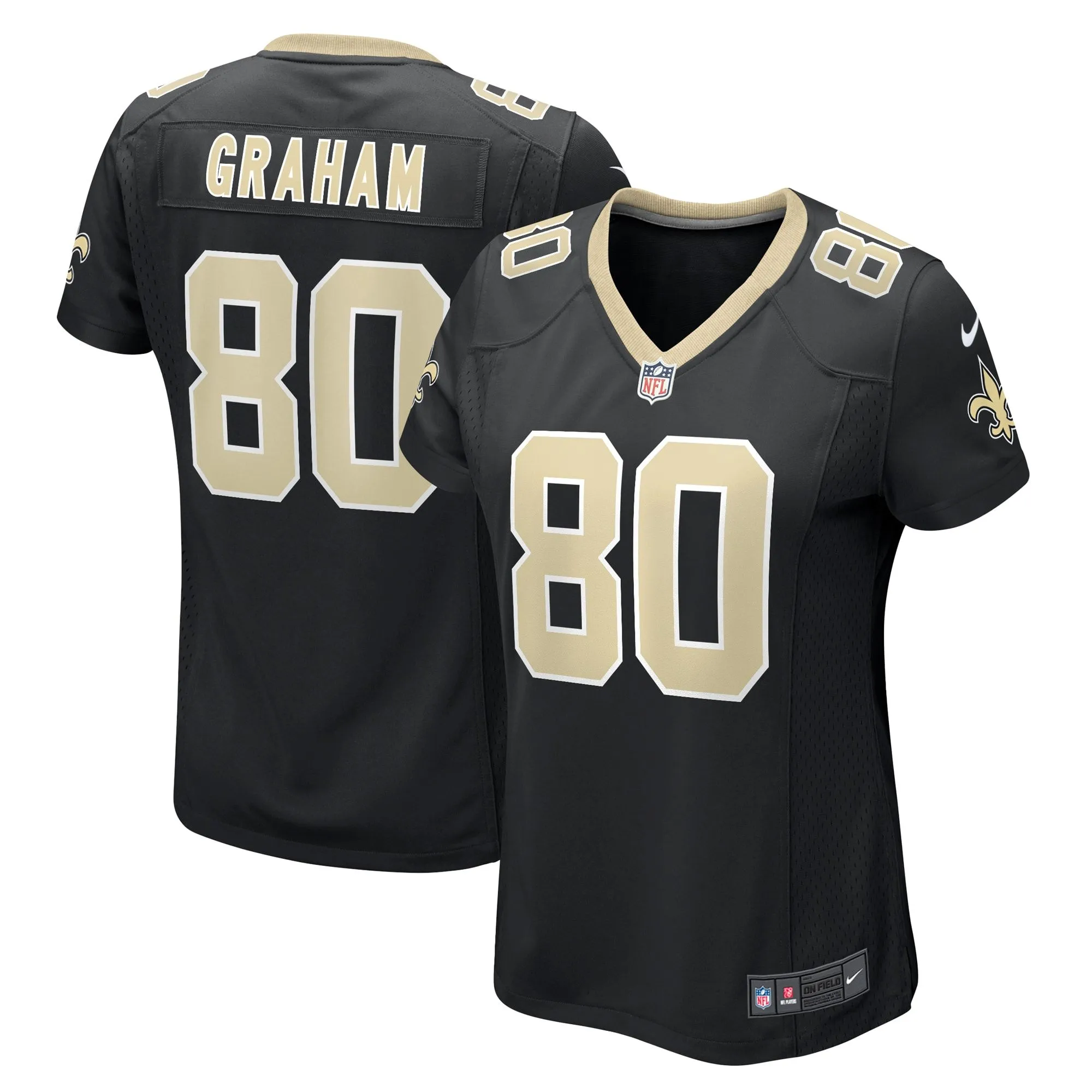 Jimmy Graham New Orleans Saints  Women's Team Game Jersey -  Black