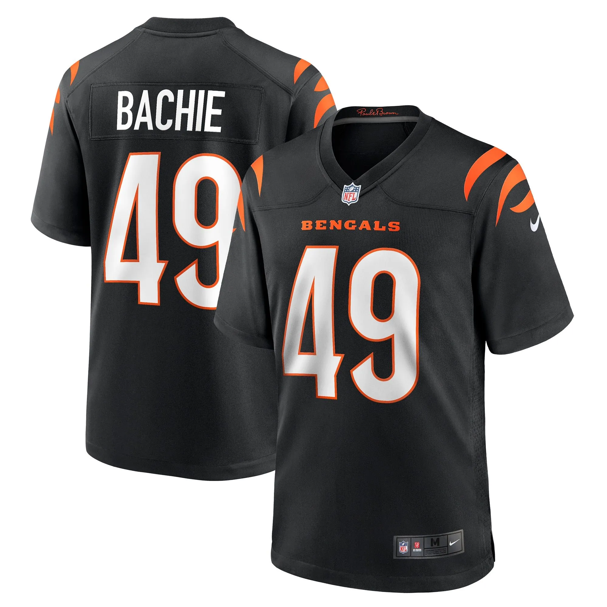 Joe Bachie Cincinnati Bengals  Game Jersey - Black