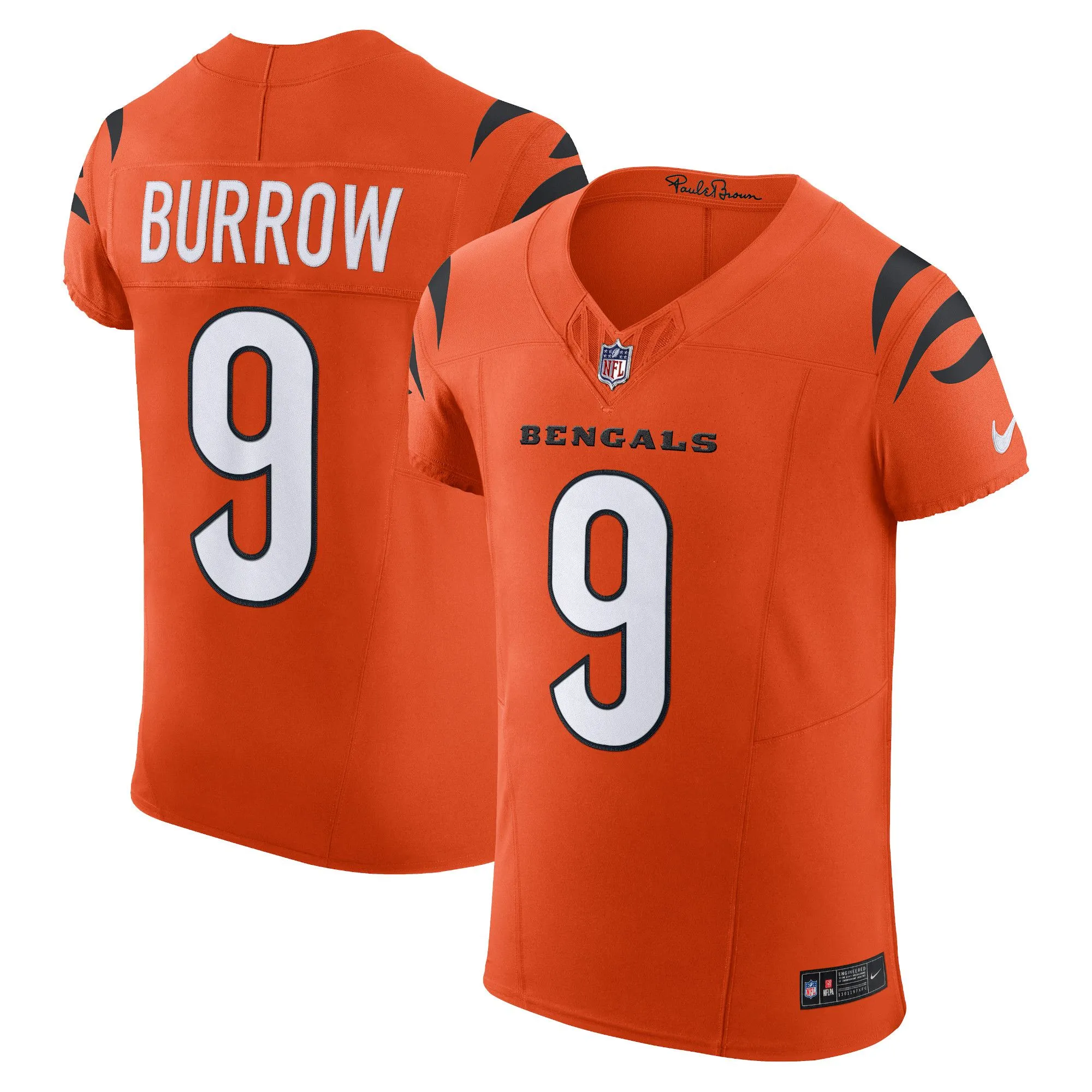 Joe Burrow Cincinnati Bengals  Vapor F.U.S.E. Elite Jersey - Orange