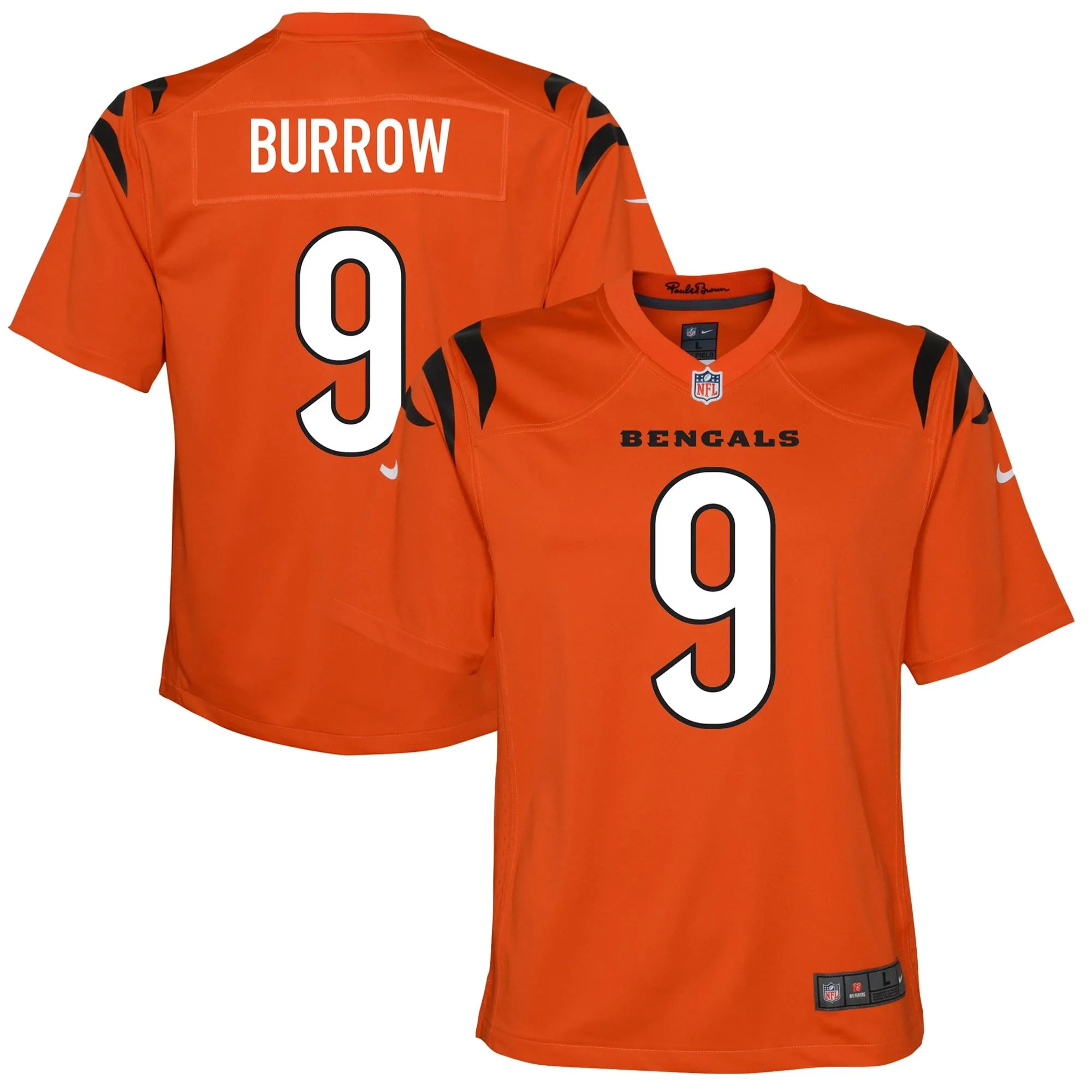 Joe Burrow Cincinnati Bengals  Youth Game Jersey - Orange