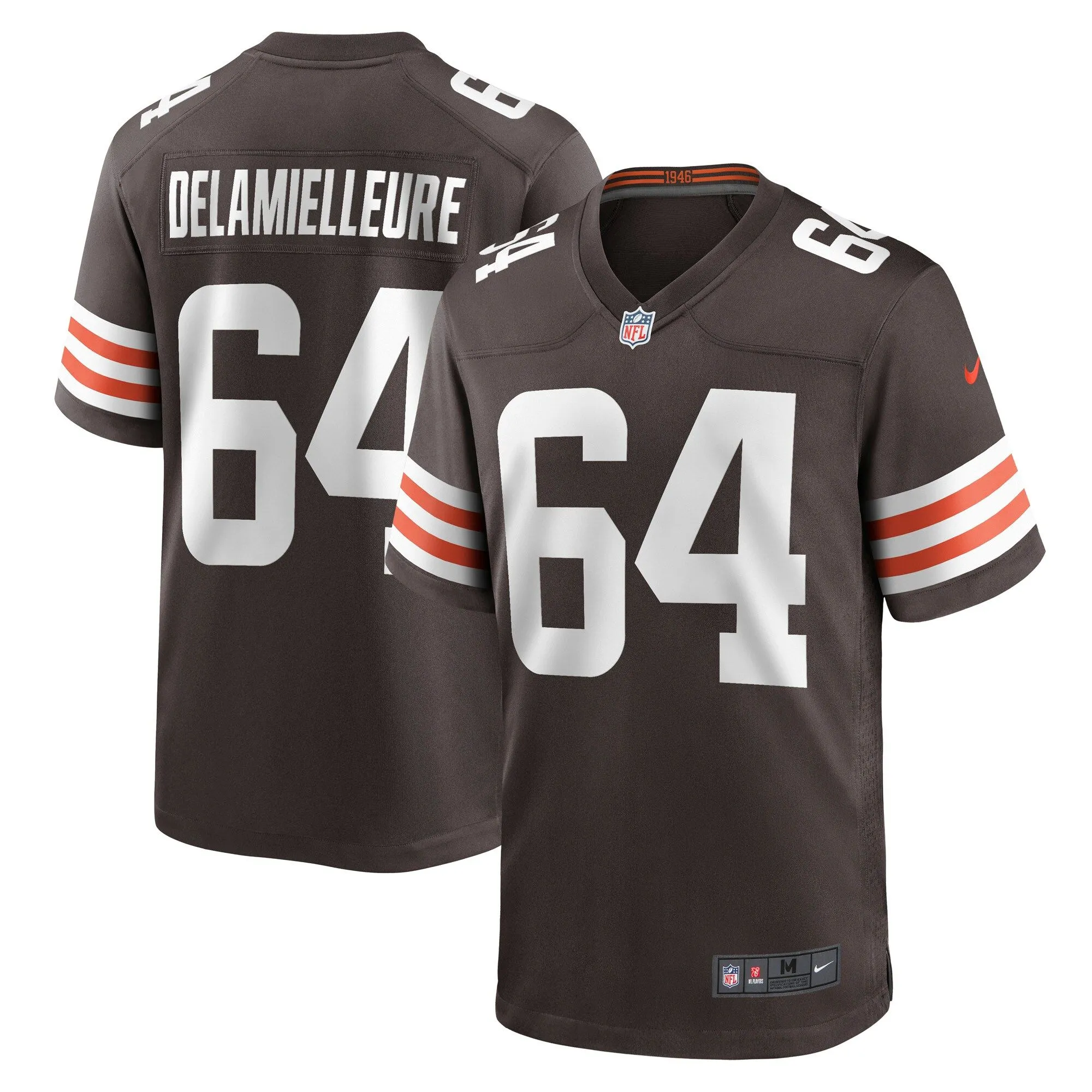 Joe DeLamielleure Cleveland Browns  Game Retired Player Jersey - Brown