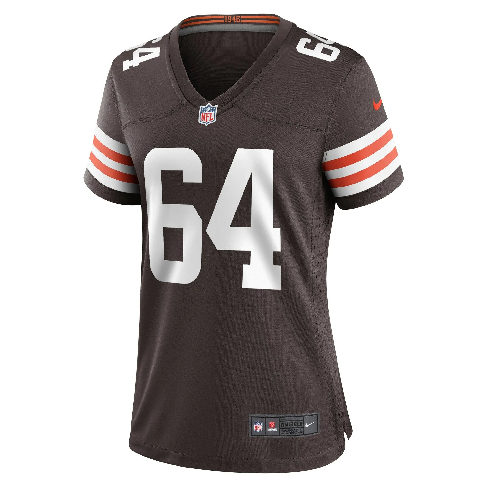 Joe DeLamielleure Cleveland Browns  Women's Game Retired Player Jersey - Brown