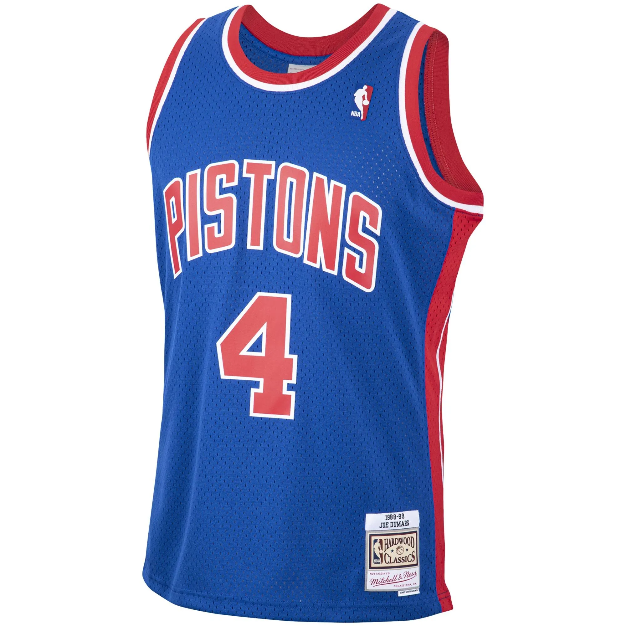 Joe Dumars Detroit Pistons Mitchell & Ness 1988/89 Hardwood Classics Swingman Jersey - Blue