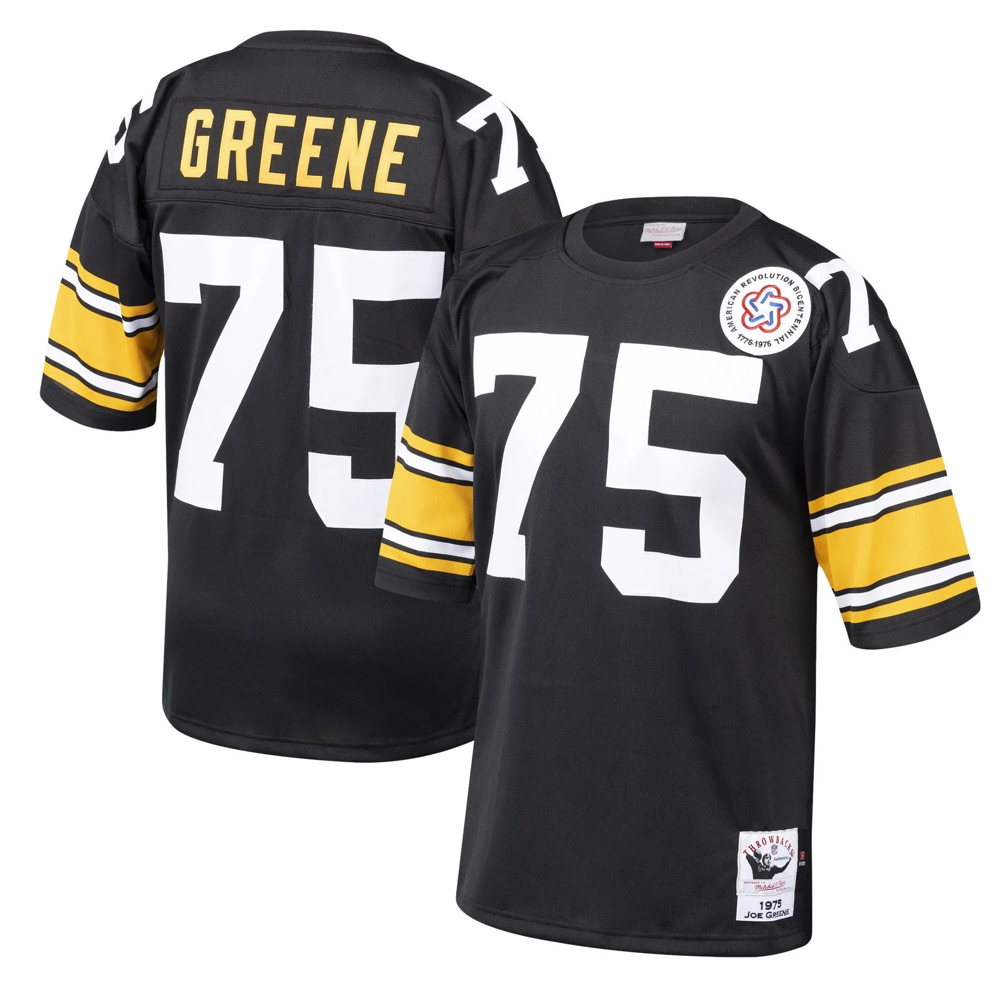 Joe Greene Pittsburgh Steelers 1975 Mitchell & Ness  Throwback Retired Player Jersey - Black