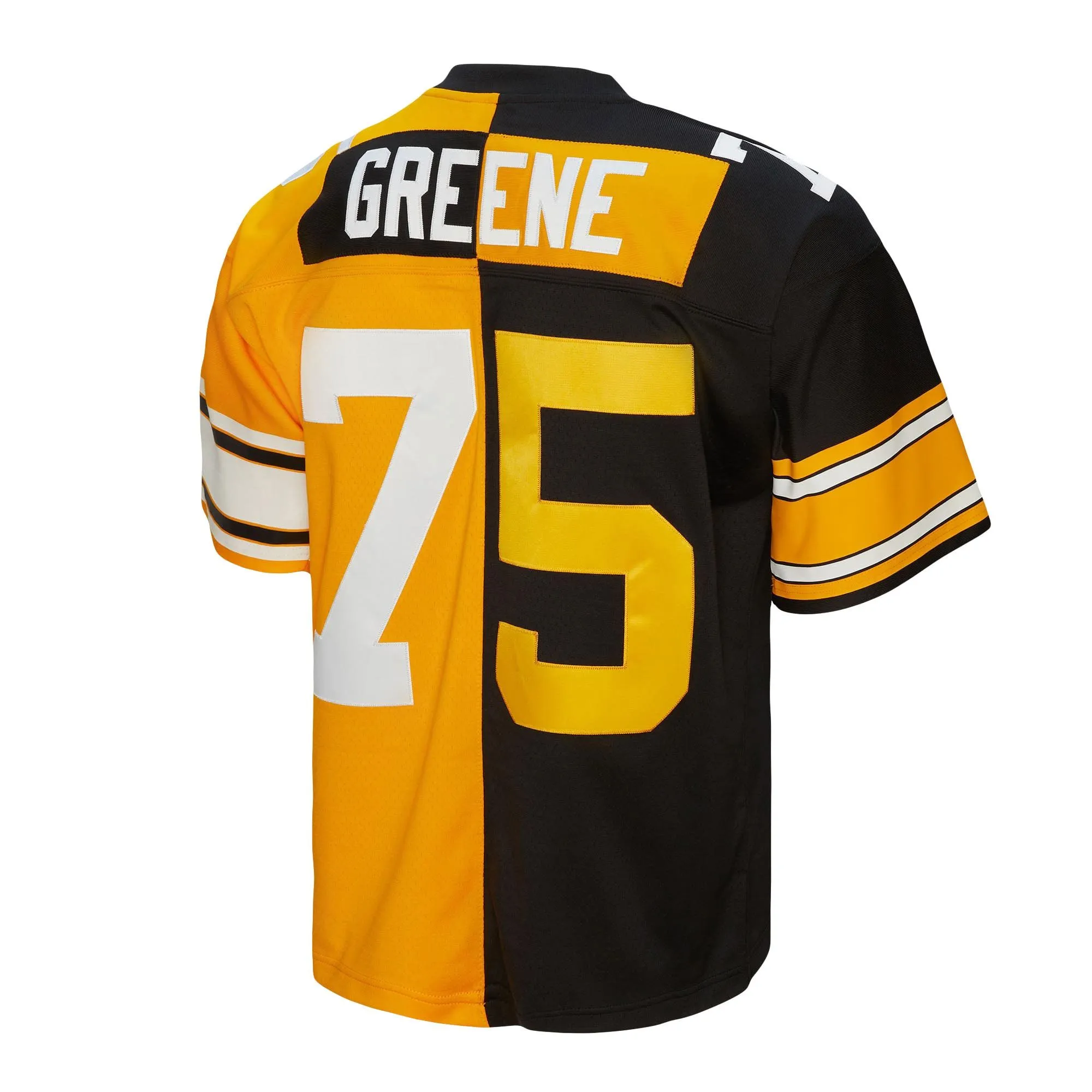 Joe Greene Pittsburgh Steelers Mitchell & Ness 1976 Split Legacy Replica Jersey - Black/Gold