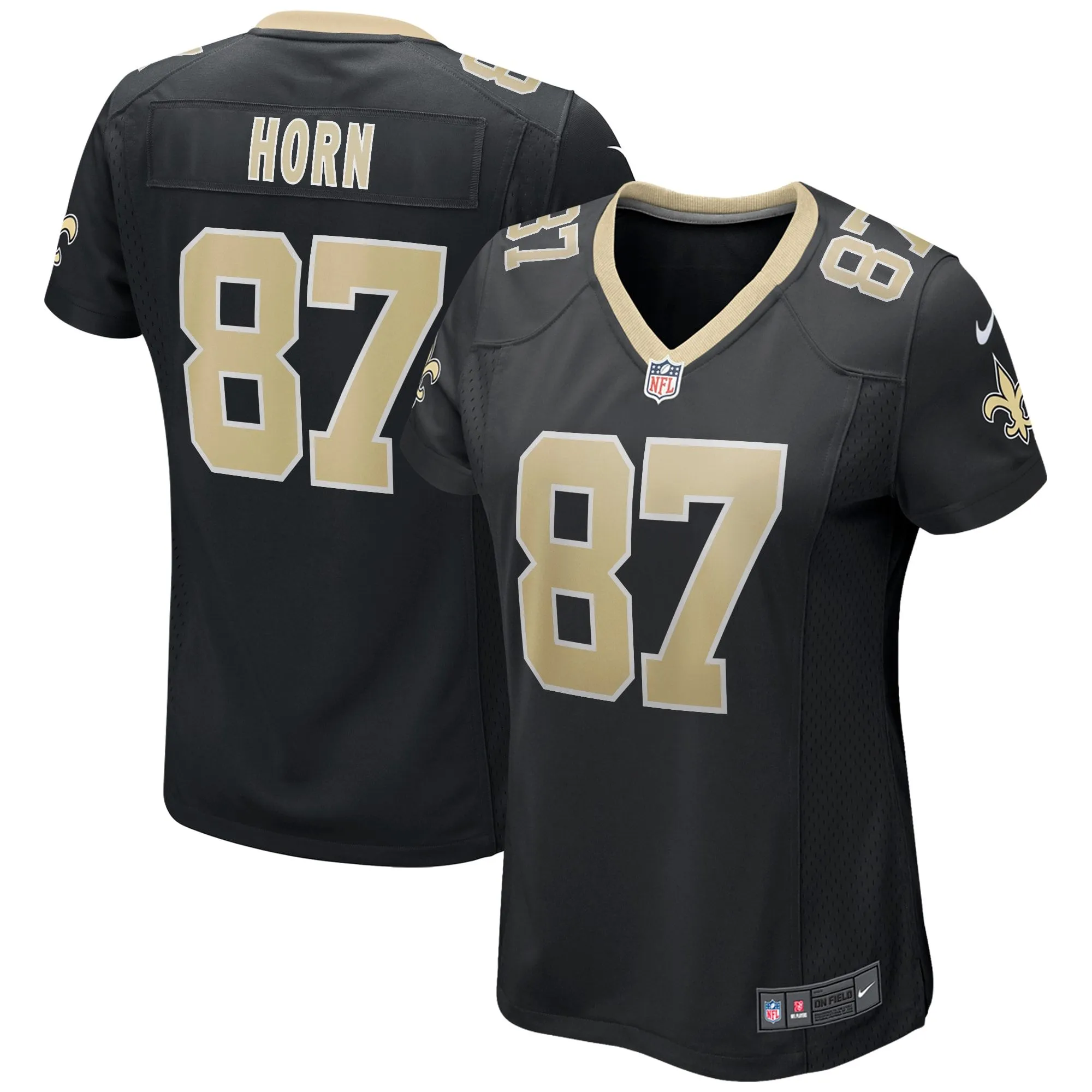 Joe Horn New Orleans Saints  Women's Game Retired Player Jersey - Black