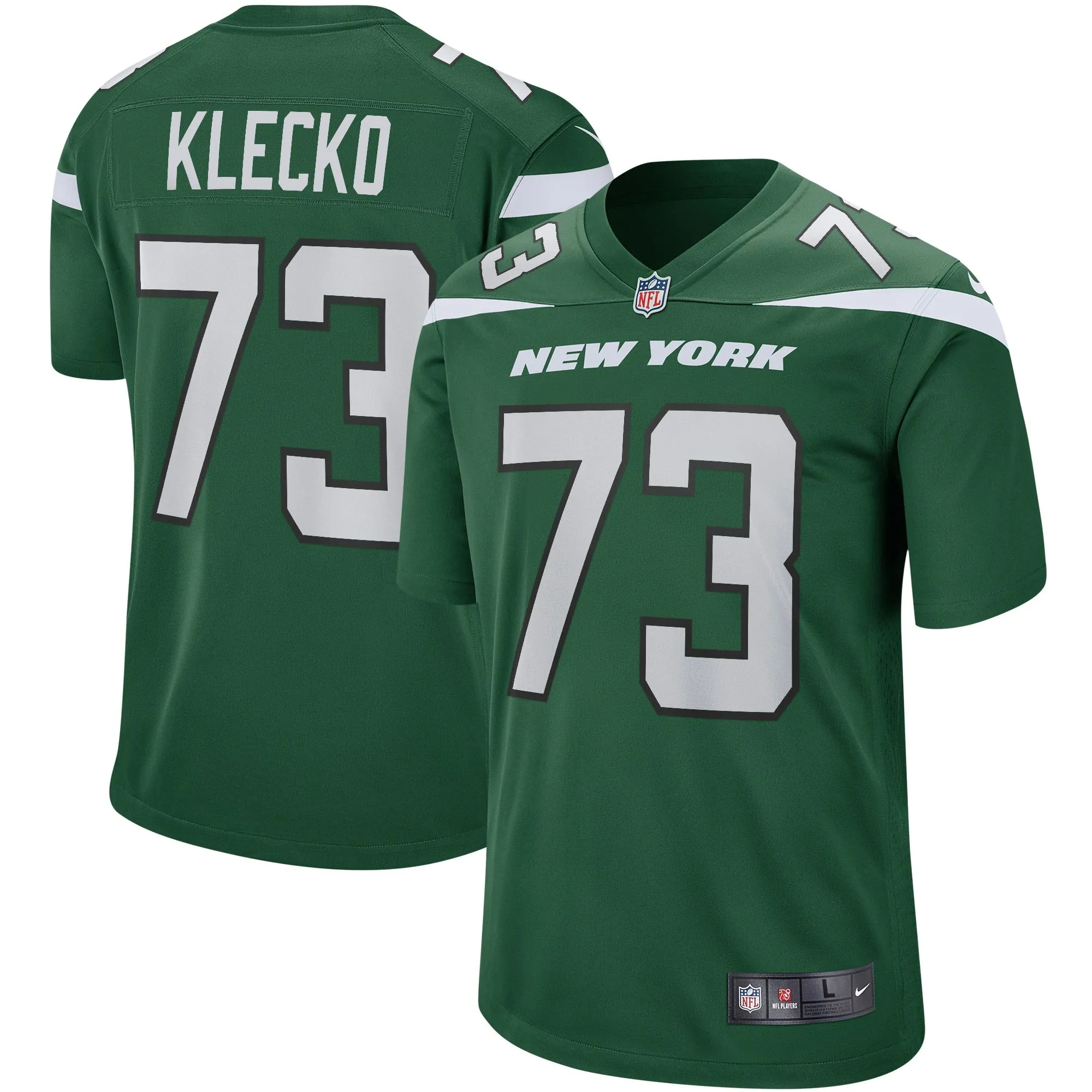 Joe Klecko New York Jets  Game Retired Player Jersey - Gotham Green