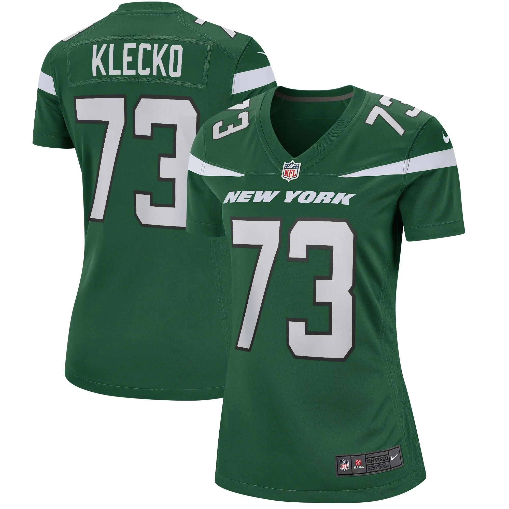 Joe Klecko New York Jets  Women's Game Retired Player Jersey - Gotham Green