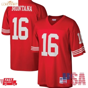 Joe Montana San Francisco 49Ers Mitchell & Ness Big & Tall 1990 Retired Player Replica Jersey   Scarlet