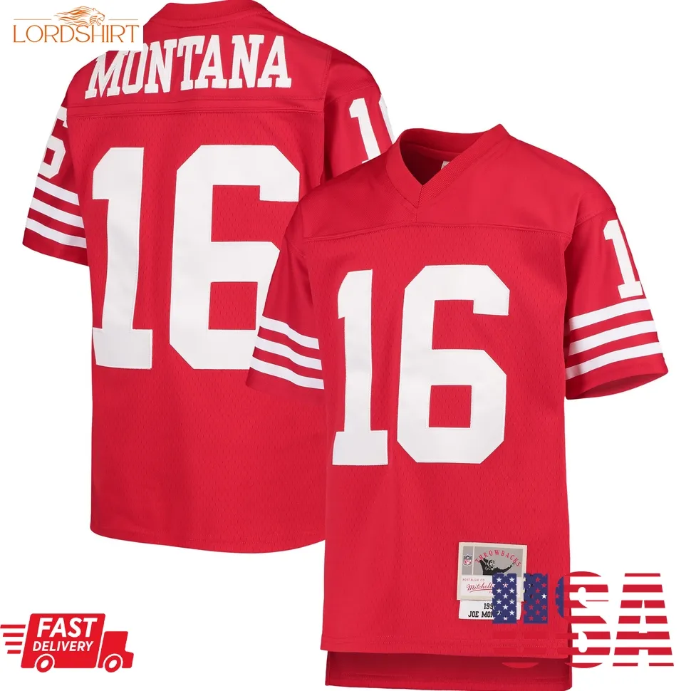 Joe Montana San Francisco 49Ers Mitchell & Ness Youth 1990 Legacy Retired Player Jersey   Scarlet