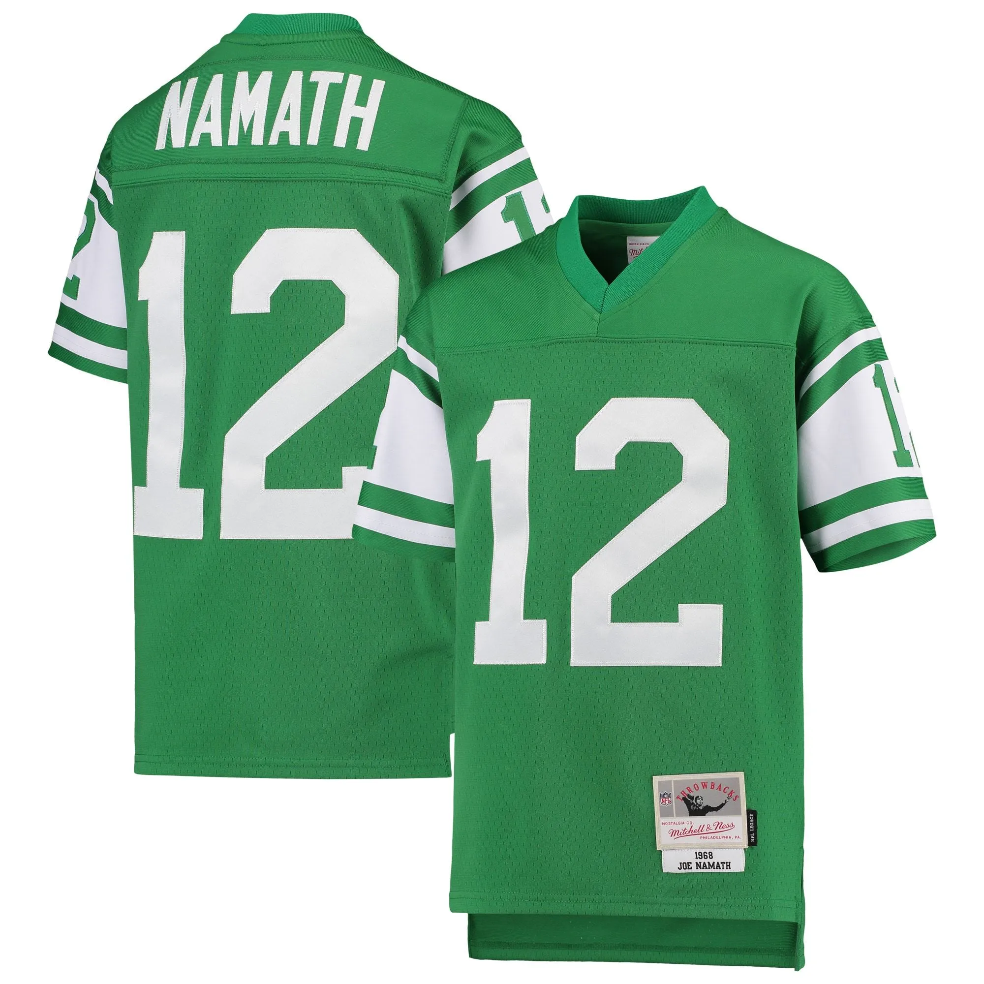 Joe Namath New York Jets Mitchell & Ness Youth 1968 Legacy Retired Player Jersey - Green