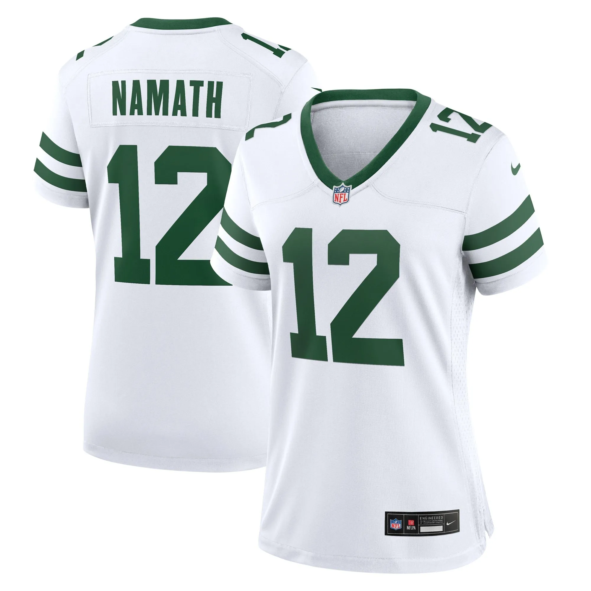 Joe Namath New York Jets  Women's Legacy Retired Player Game Jersey - White