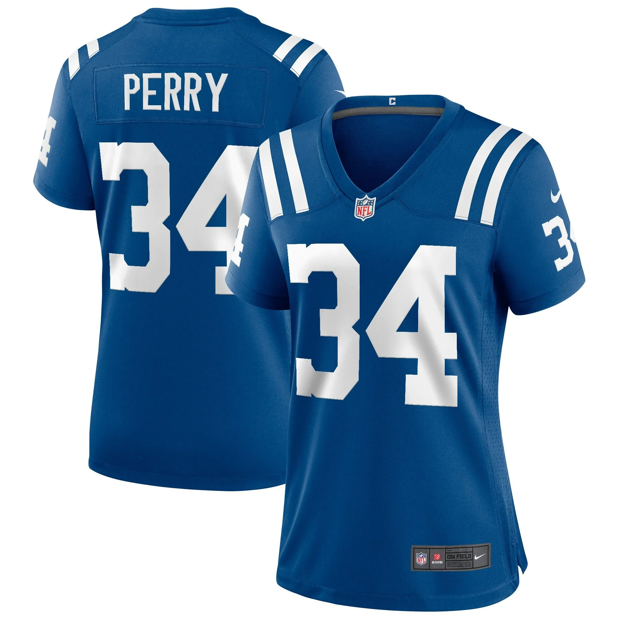 Joe Perry Indianapolis Colts  Women's Game Retired Player Jersey - Royal