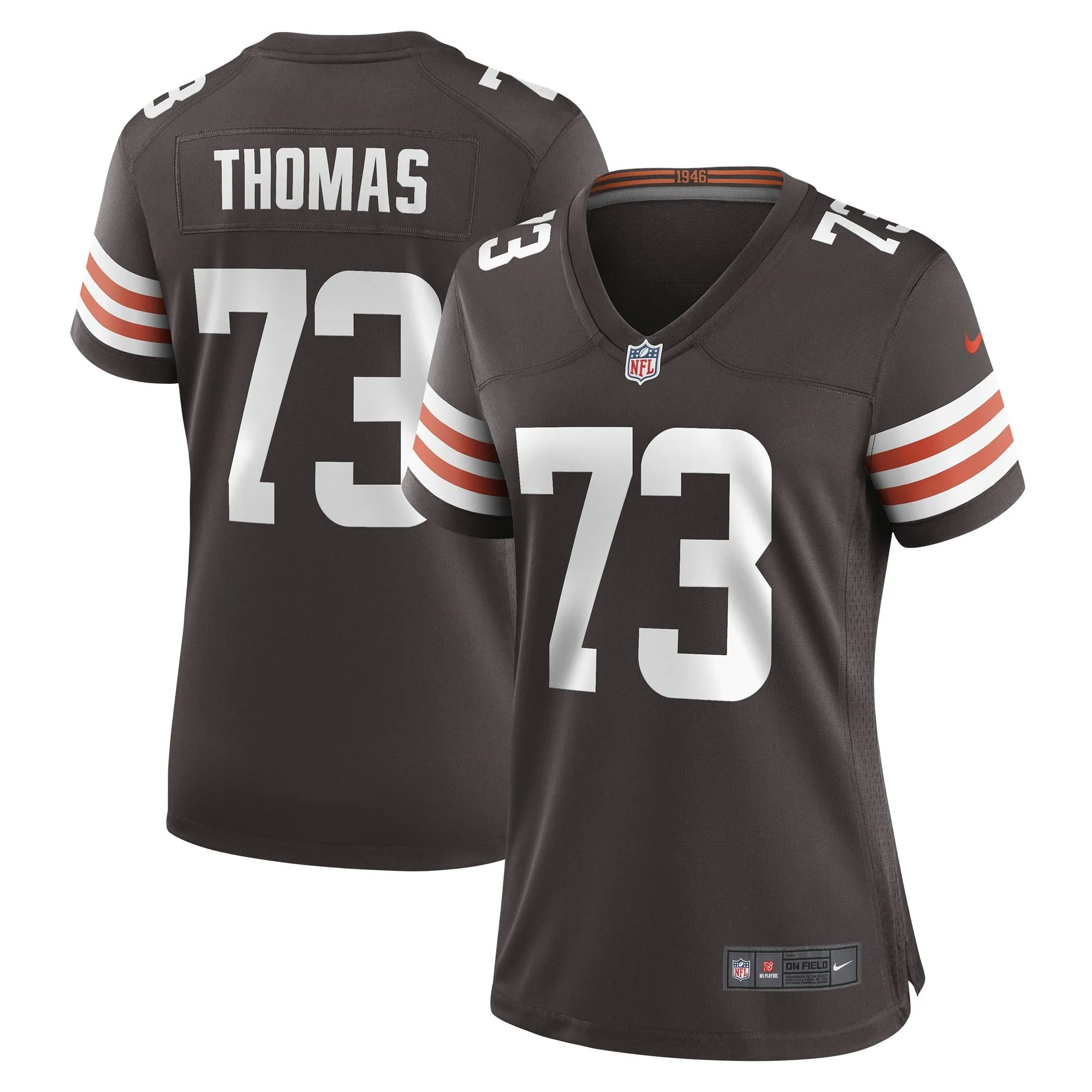 Joe Thomas Cleveland Browns  Women's Retired Game Player Jersey - Brown