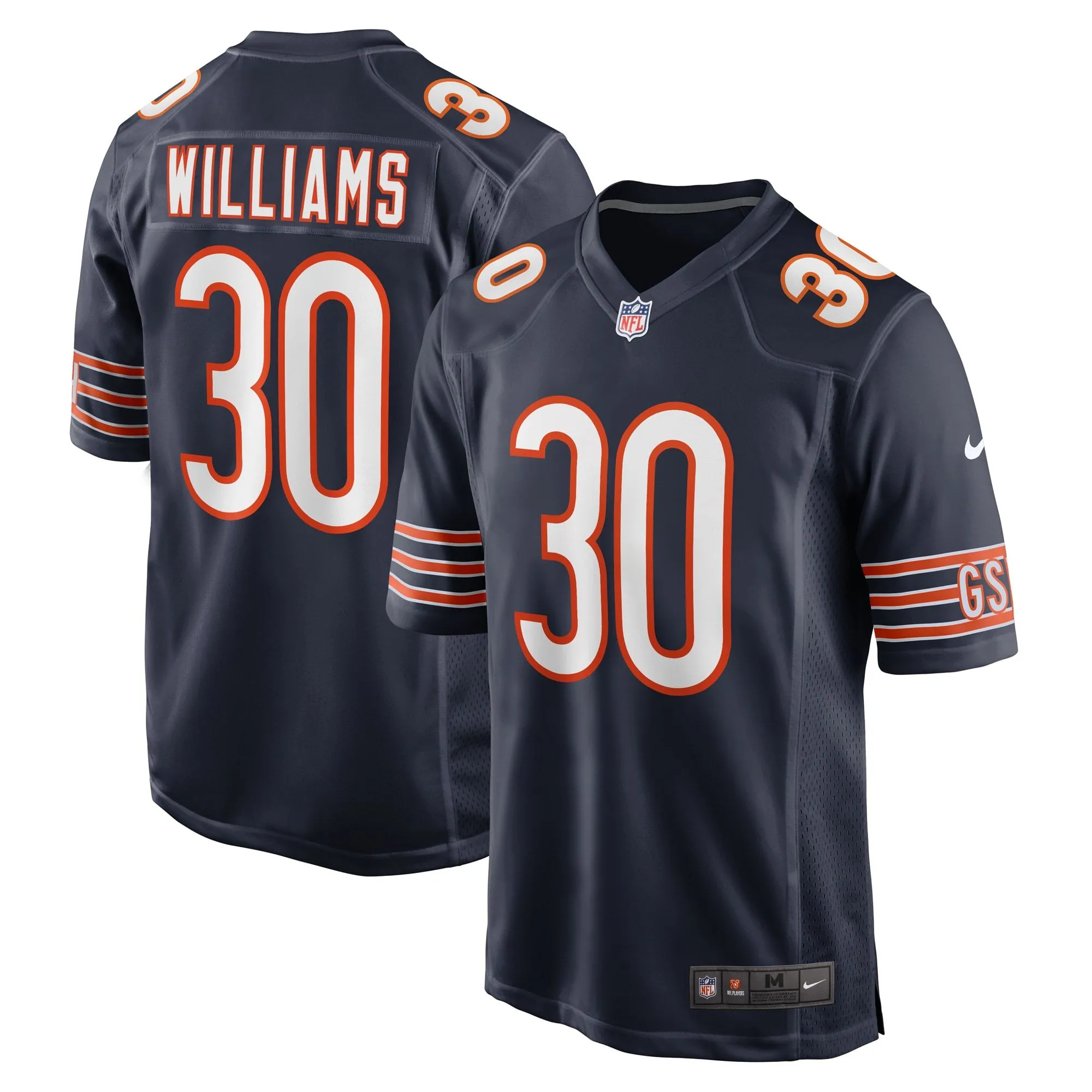 Joejuan Williams Chicago Bears   Game Jersey -  Navy