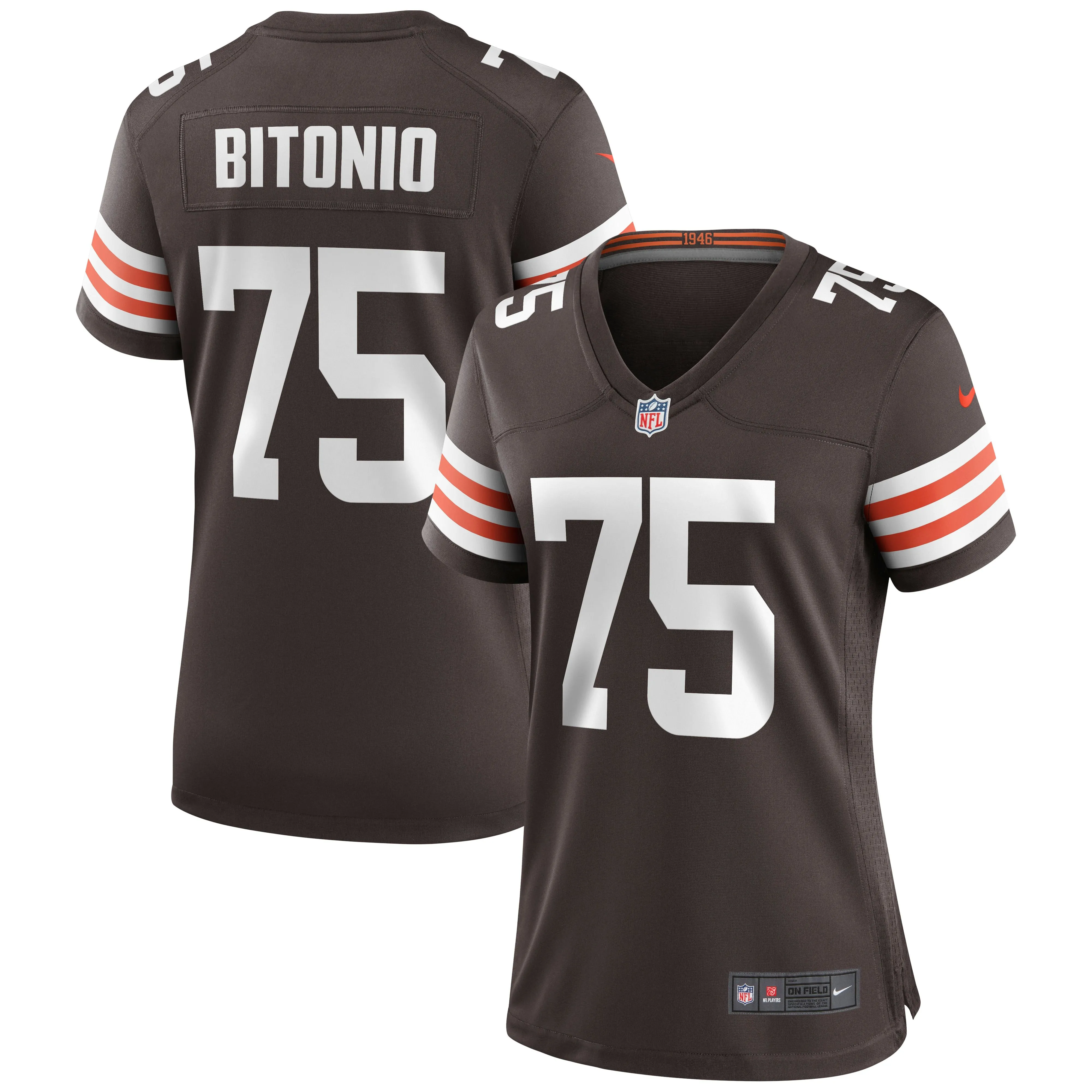 Joel Bitonio Cleveland Browns  Women's Game Jersey - Brown