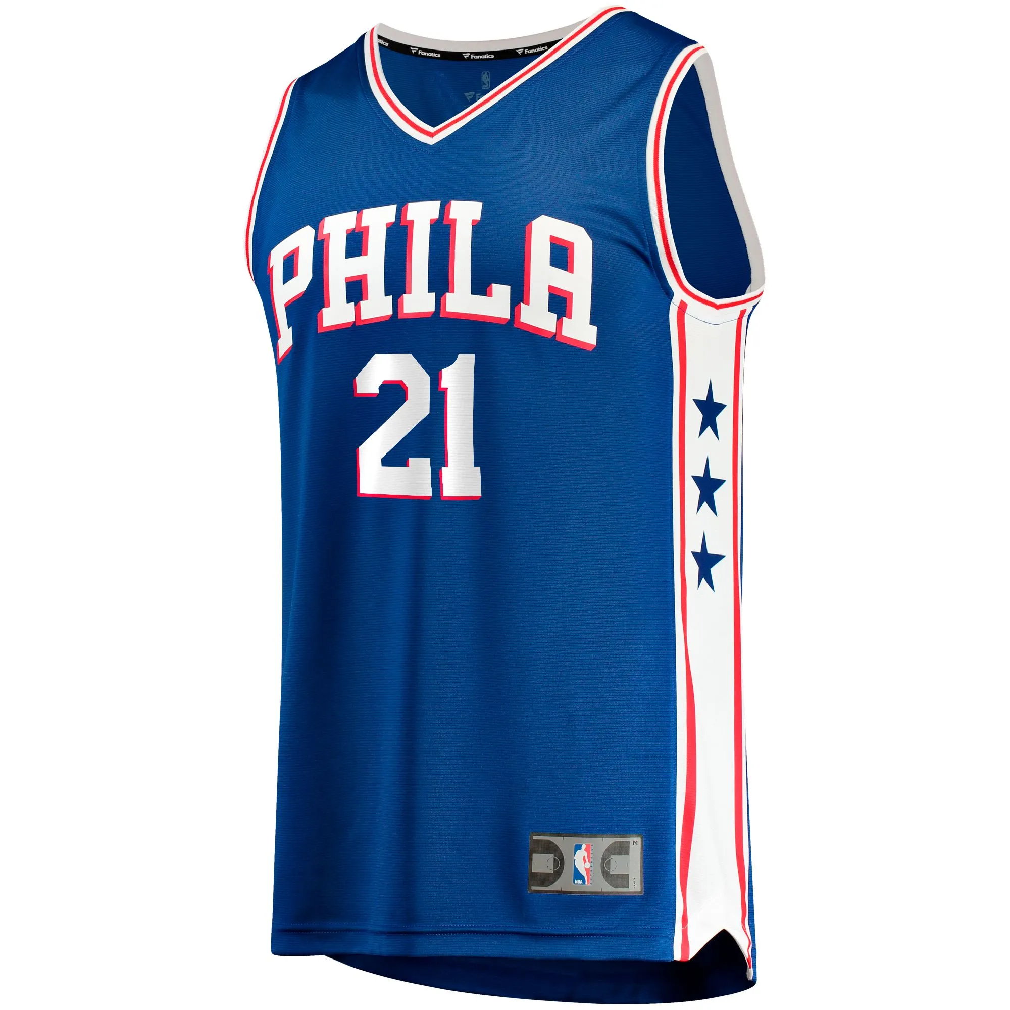 Joel Embiid Philadelphia 76ers Fanatics Branded Big & Tall Fast Break Player Jersey - Royal - Icon Edition