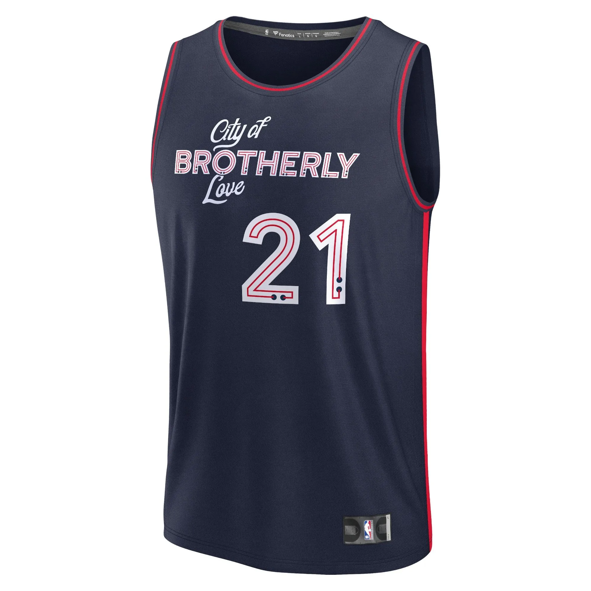 Joel Embiid Philadelphia 76ers Fanatics Branded Fast Break Jersey - Navy - City Edition