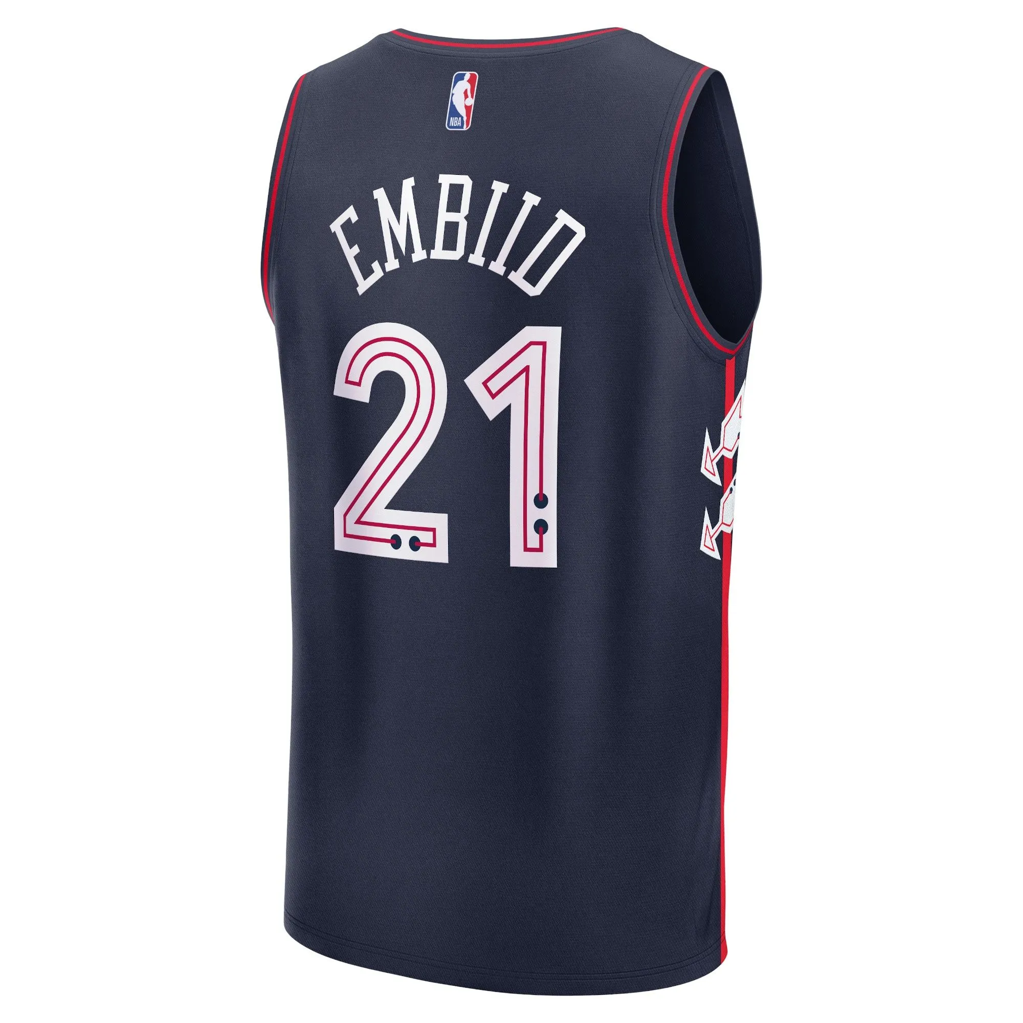 Joel Embiid Philadelphia 76ers Fanatics Branded Fast Break Jersey - Navy - City Edition