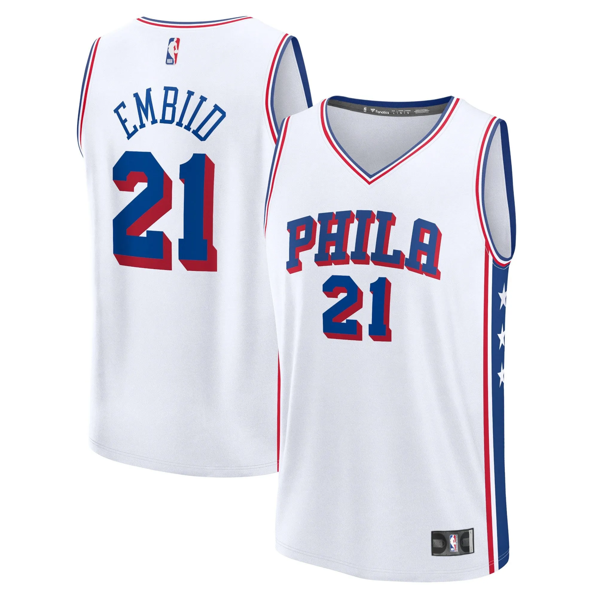 Joel Embiid Philadelphia 76ers Fanatics Branded Fast Break Replica Jersey - Association Edition - White