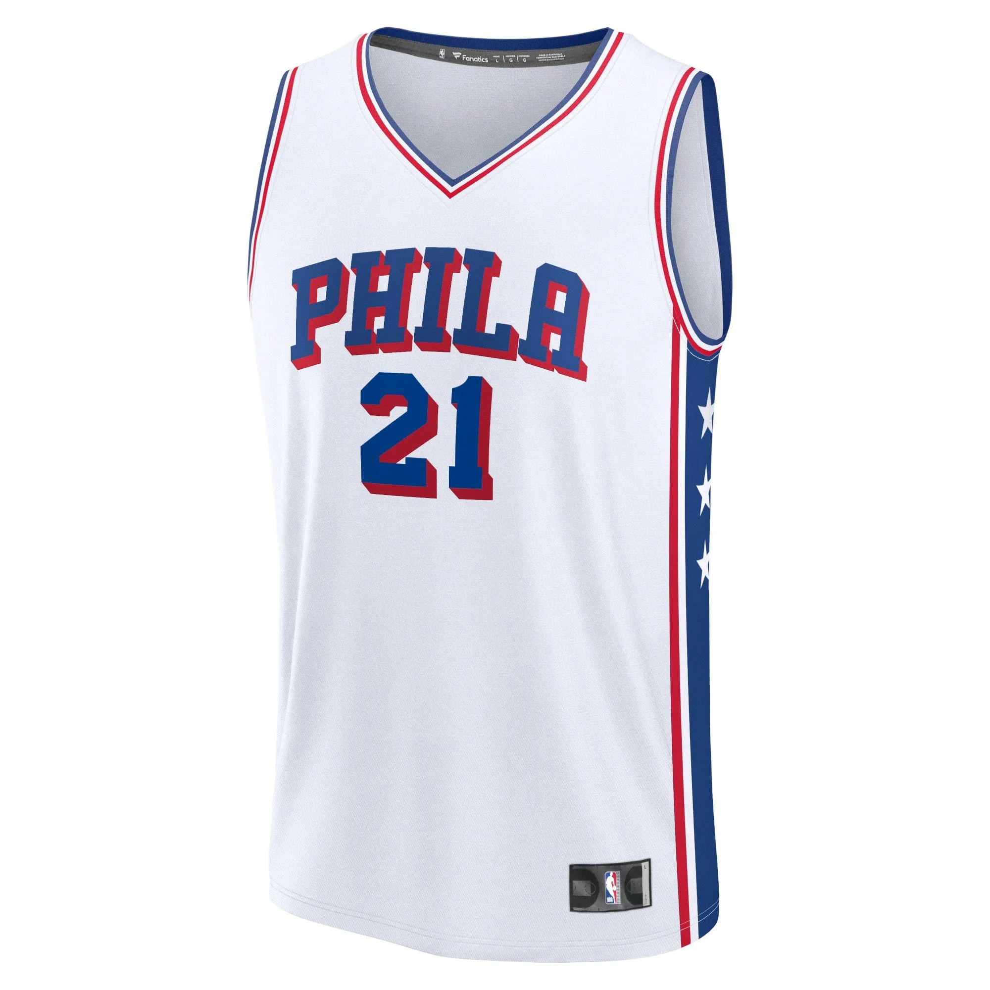 Joel Embiid Philadelphia 76ers Fanatics Branded Fast Break Replica Jersey - Association Edition - White