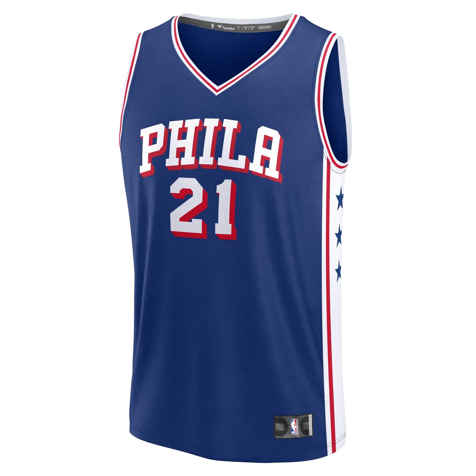 Joel Embiid Philadelphia 76ers Fanatics Branded Fast Break Replica Jersey - Icon Edition - Royal