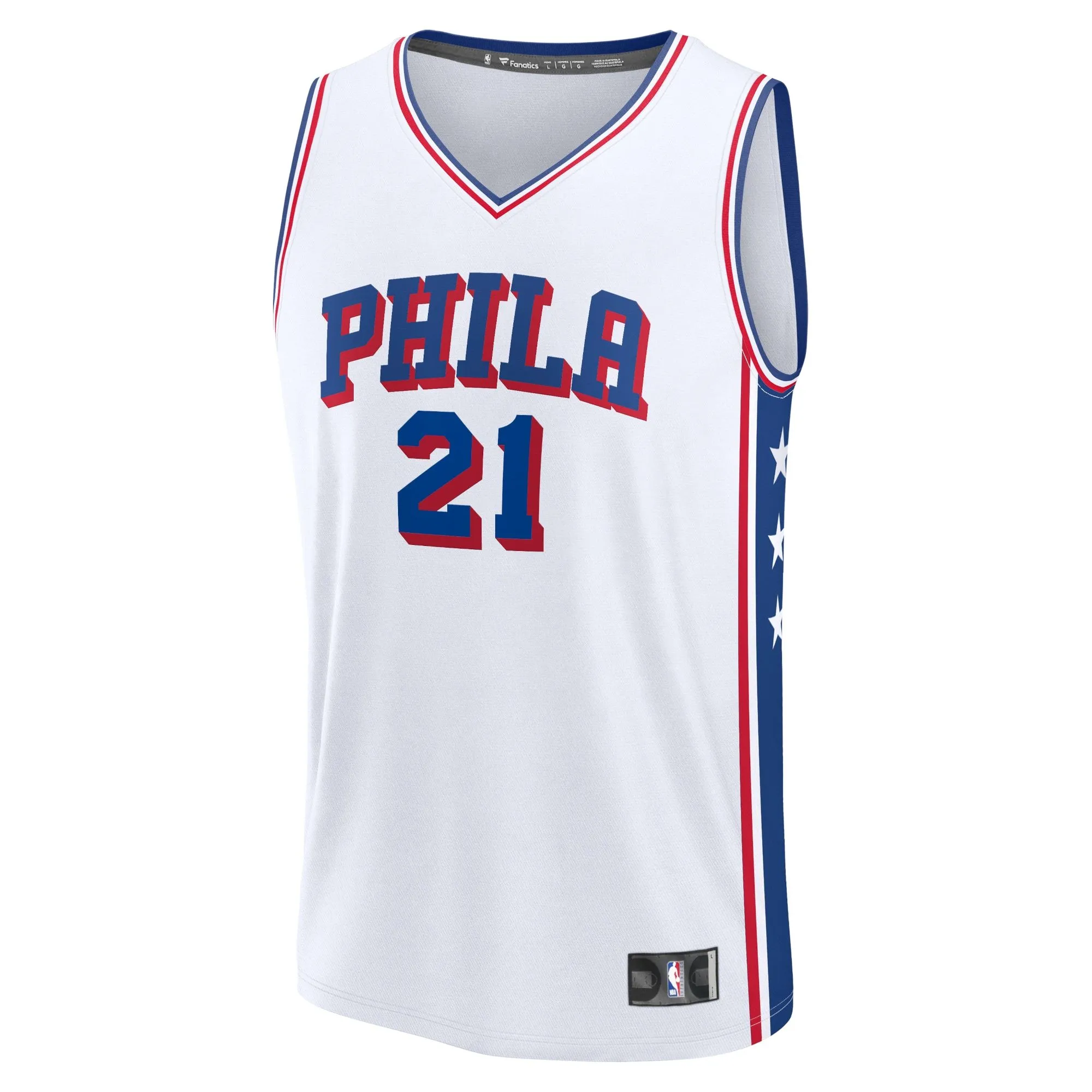 Joel Embiid Philadelphia 76ers Fanatics Branded Fast Break Replica Player Jersey - Association Edition - White