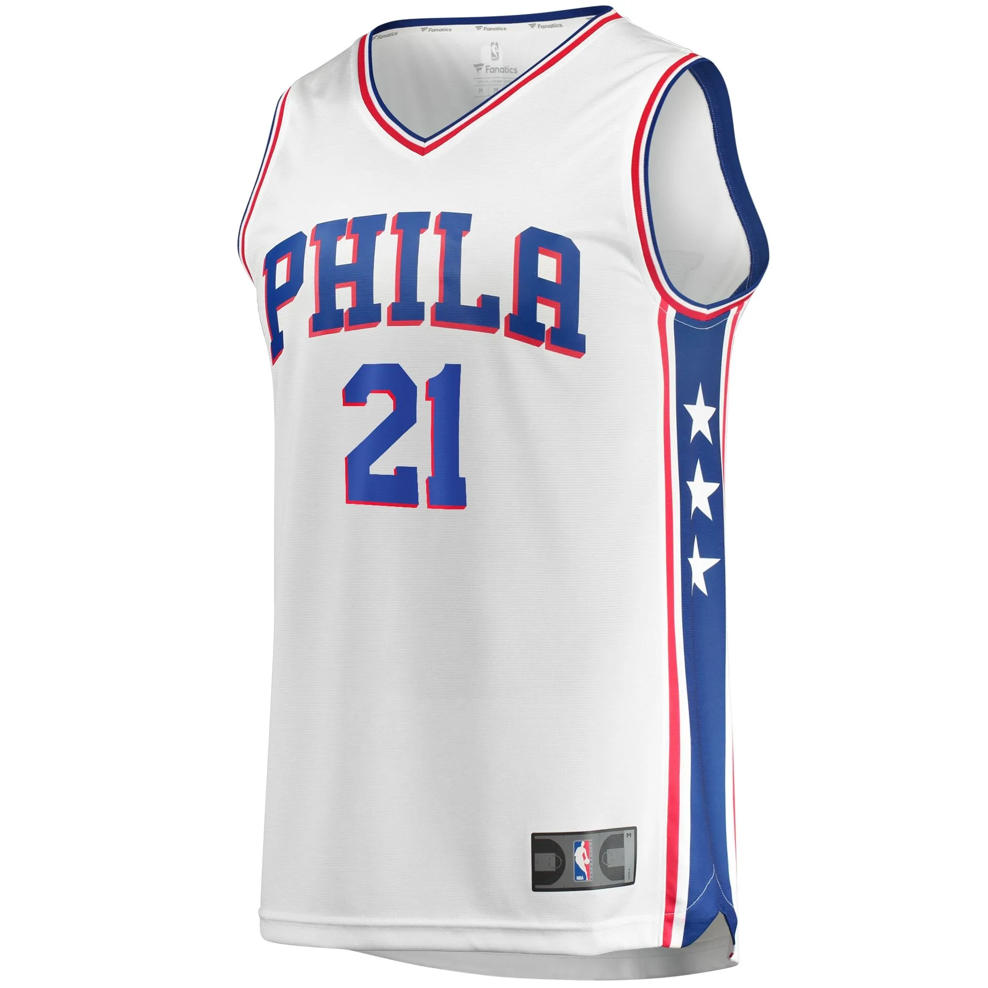 Joel Embiid Philadelphia 76ers Fanatics Branded Replica Jersey - Association Edition - White