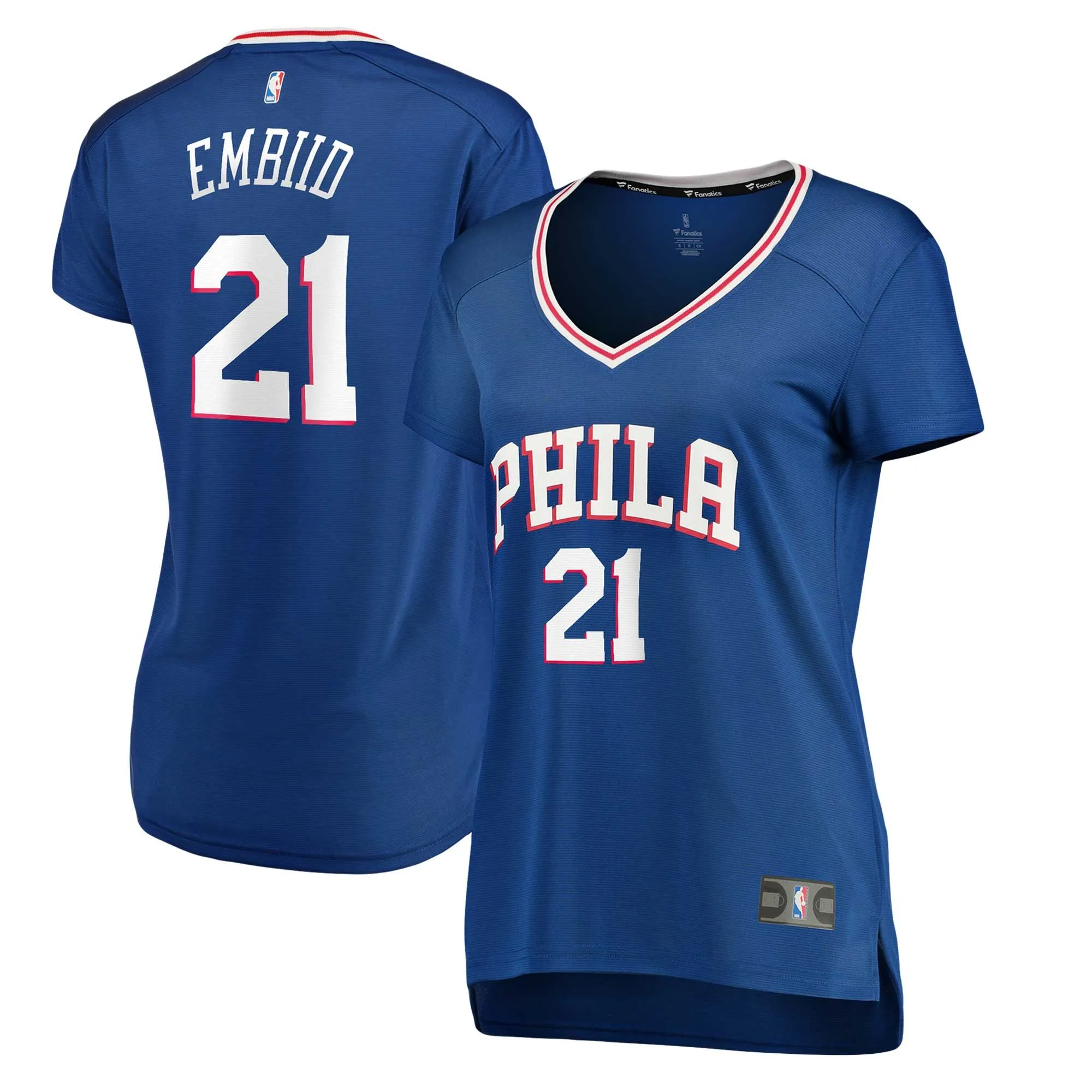 Joel Embiid Philadelphia 76ers Fanatics Branded Women's Fast Break Replica Player Jersey - Royal - Icon Edition