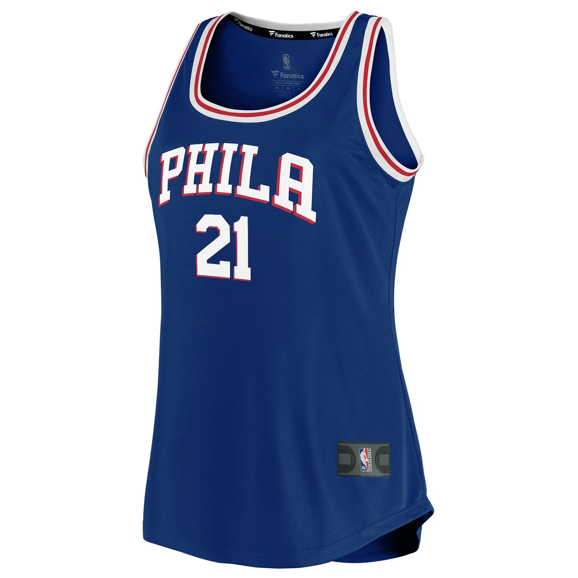 Joel Embiid Philadelphia 76ers Fanatics Branded Women's Fast Break Team Tank Jersey - Icon Edition - Royal