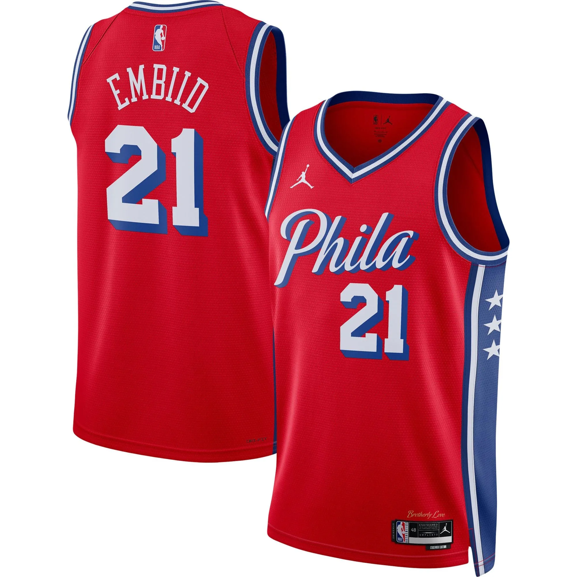 Joel Embiid Philadelphia 76ers Jordan Brand Unisex Swingman Jersey - Statement Edition - Red