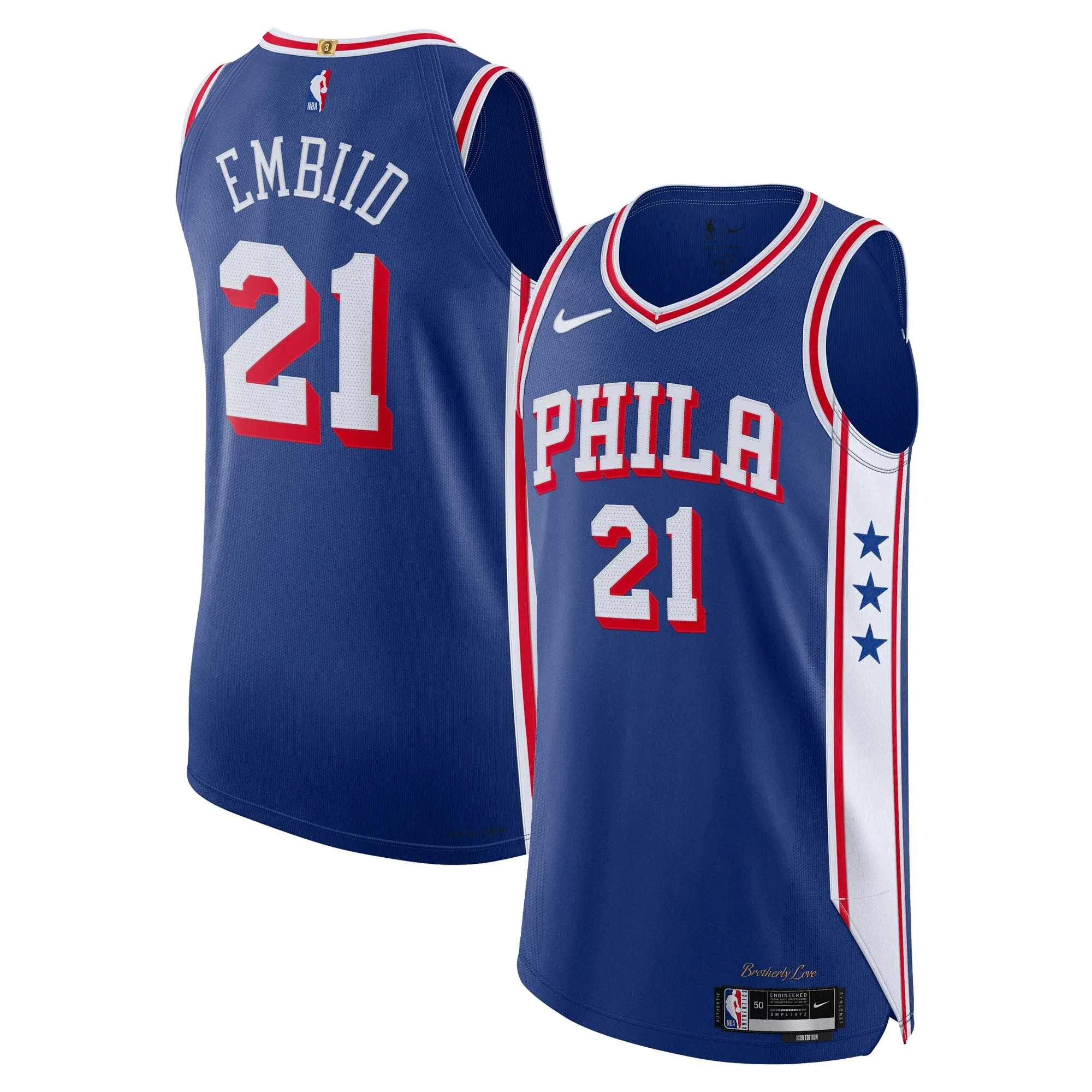 Joel Embiid Philadelphia 76ers   Jersey - Icon Edition - Royal