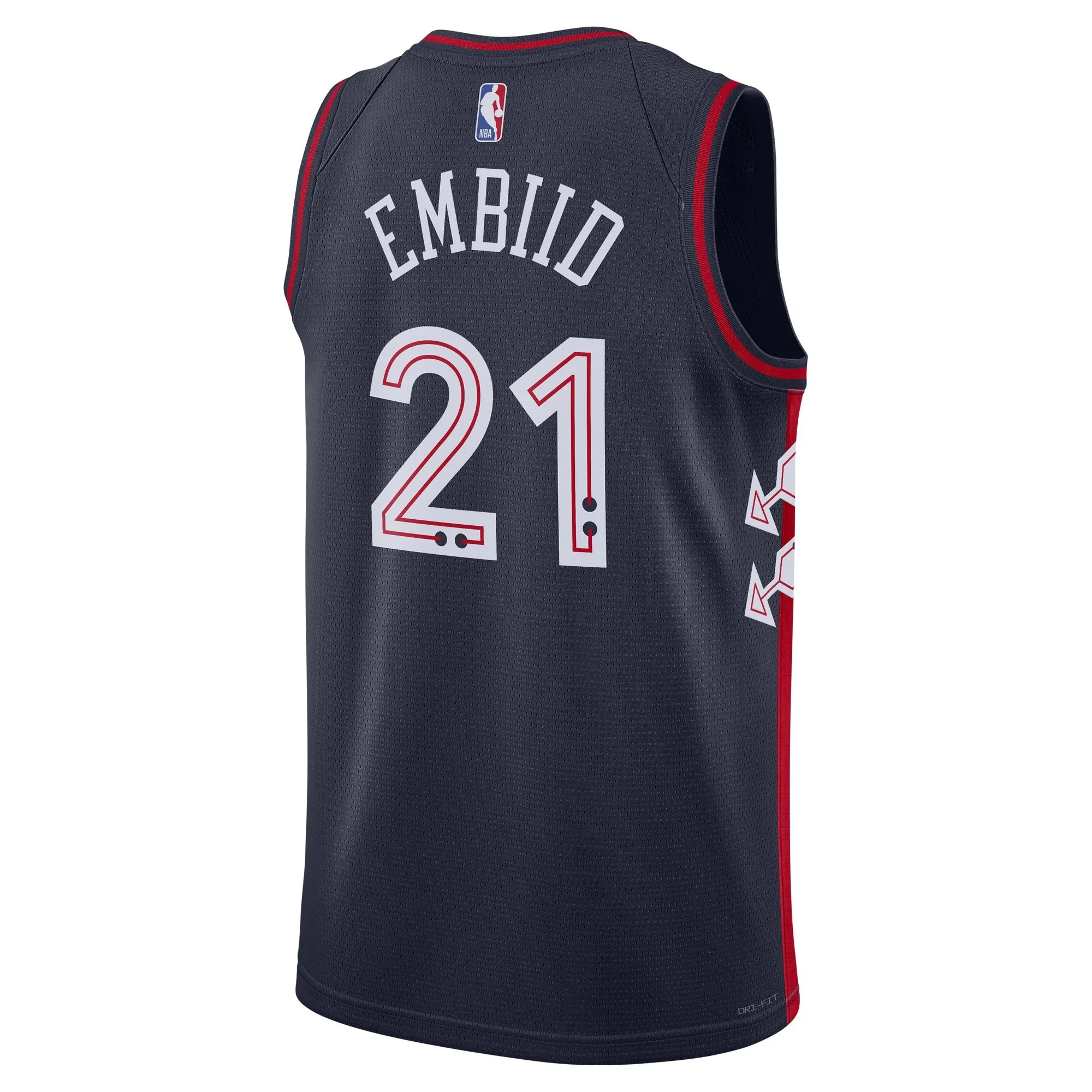 Joel Embiid Philadelphia 76ers  Unisex 2023/24 Swingman Jersey - Navy - City Edition