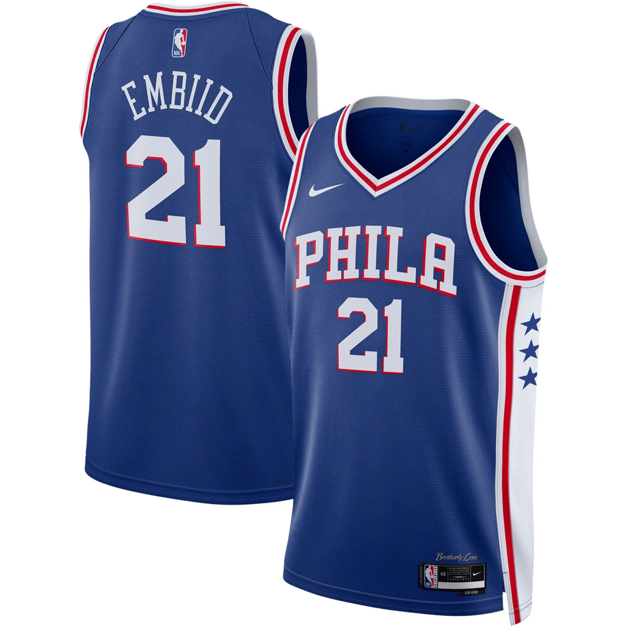 Joel Embiid Philadelphia 76ers  Unisex Swingman Jersey - Icon Edition - Royal