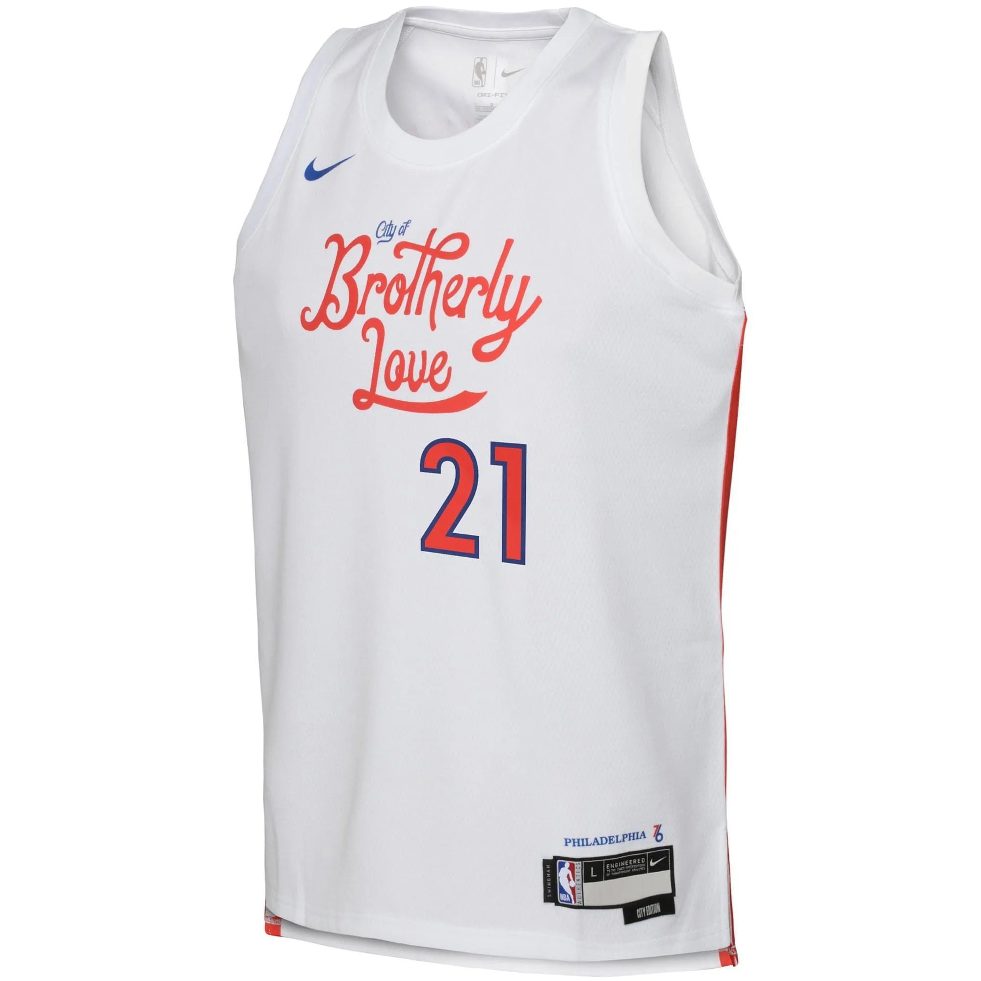 Joel Embiid Philadelphia 76ers  Youth 2022/23 Swingman Jersey - City Edition - White