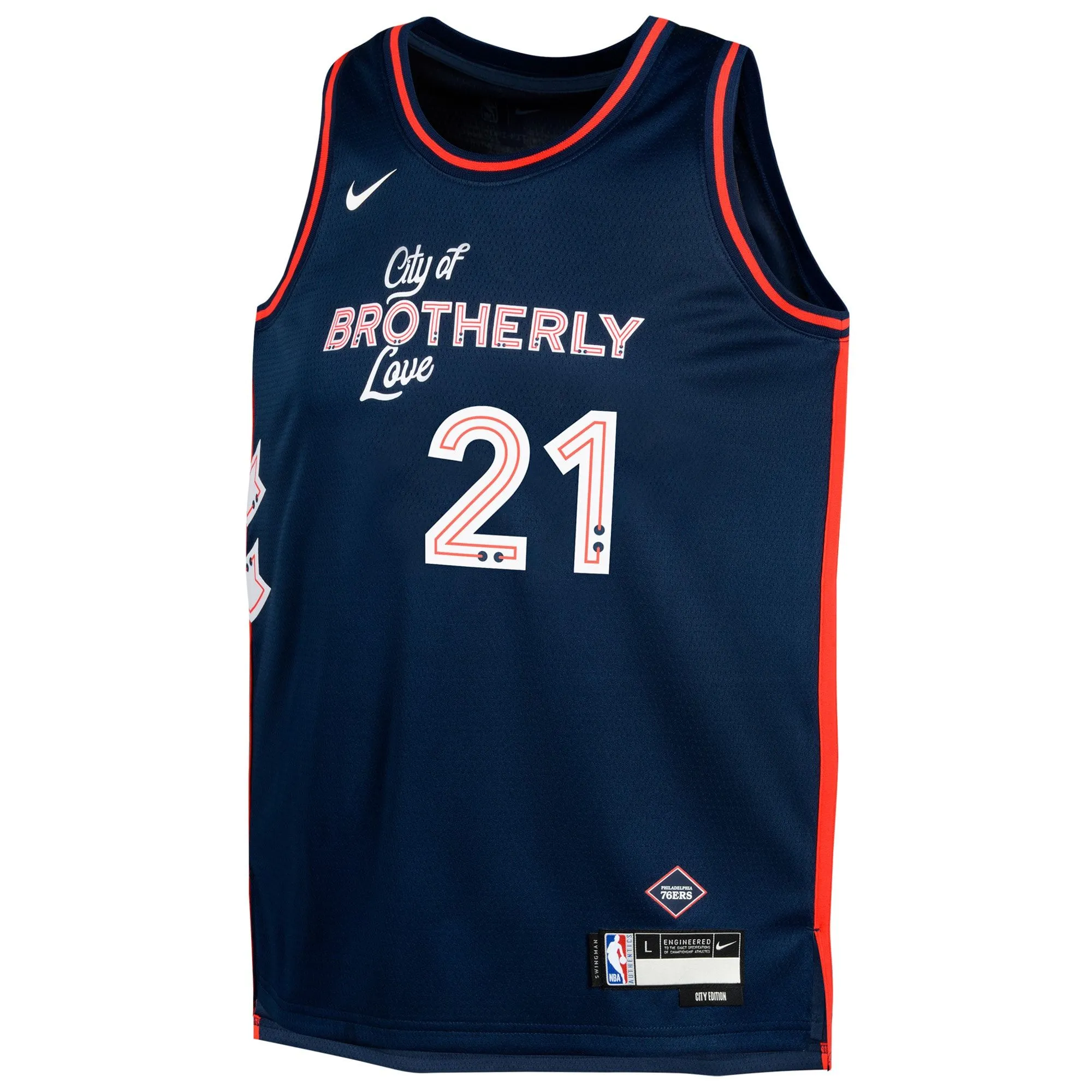 Joel Embiid Philadelphia 76ers  Youth  Swingman Replica Jersey - City Edition - Navy