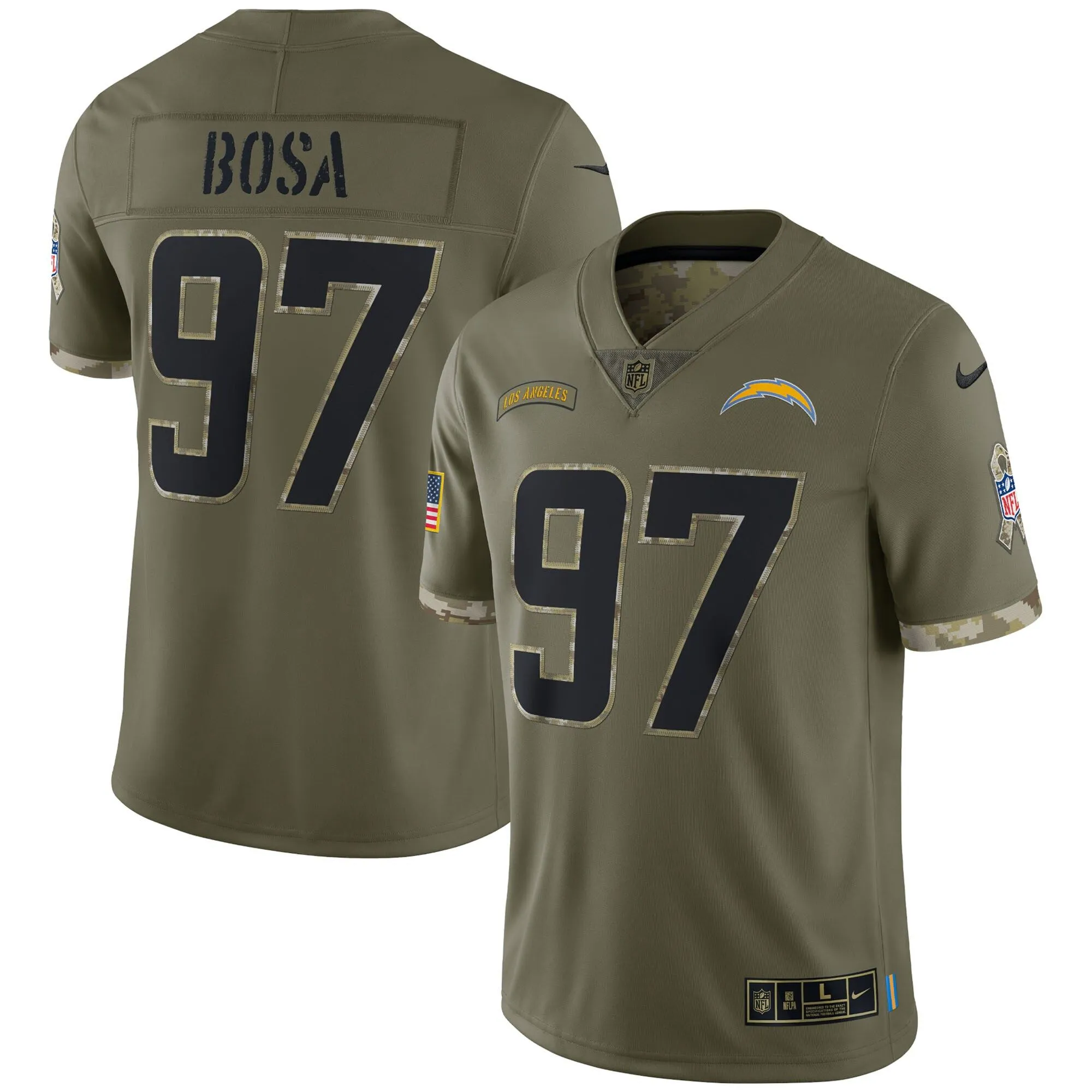 Joey Bosa Los Angeles Chargers  2022 Salute To Service Limited Jersey - Olive