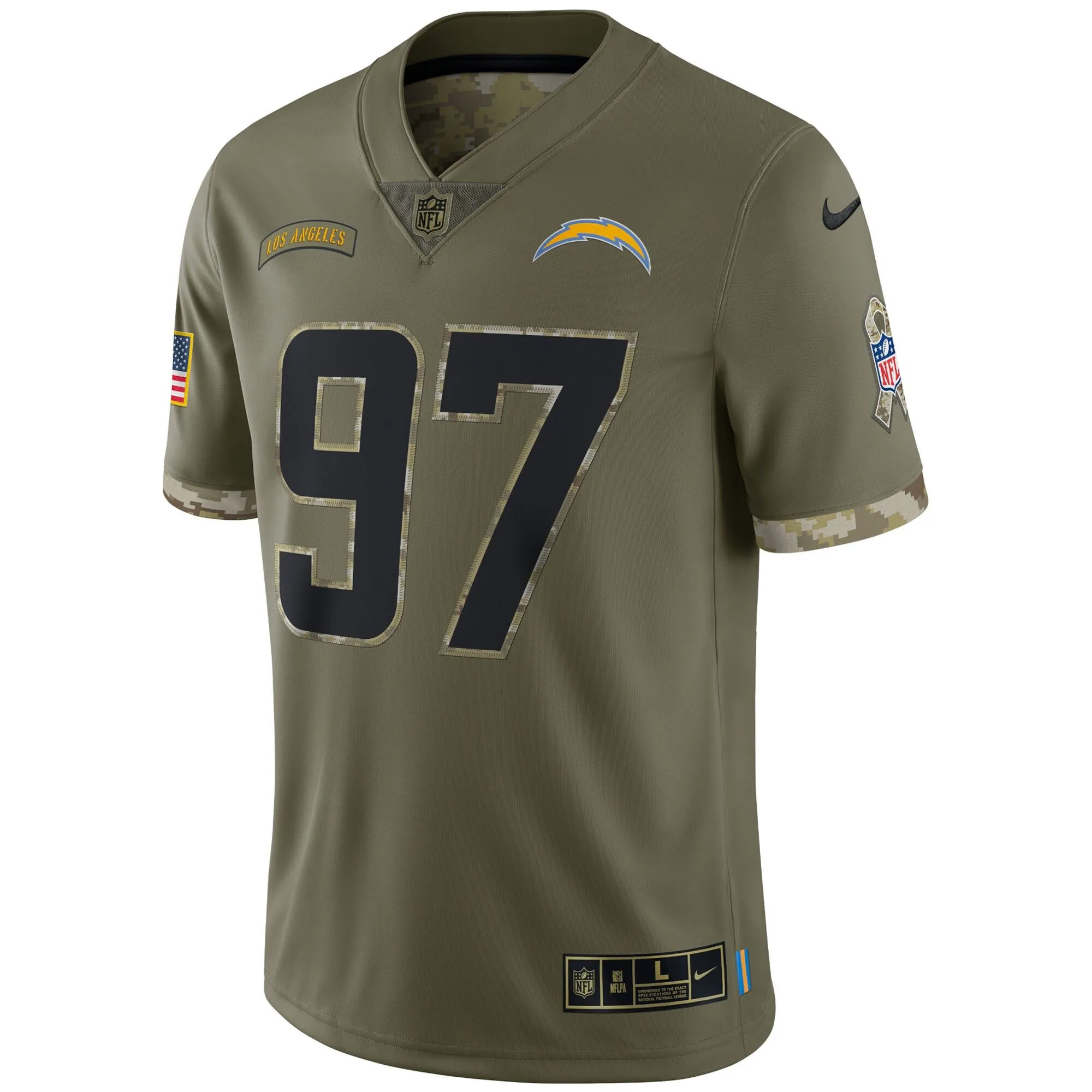 Joey Bosa Los Angeles Chargers  2022 Salute To Service Limited Jersey - Olive