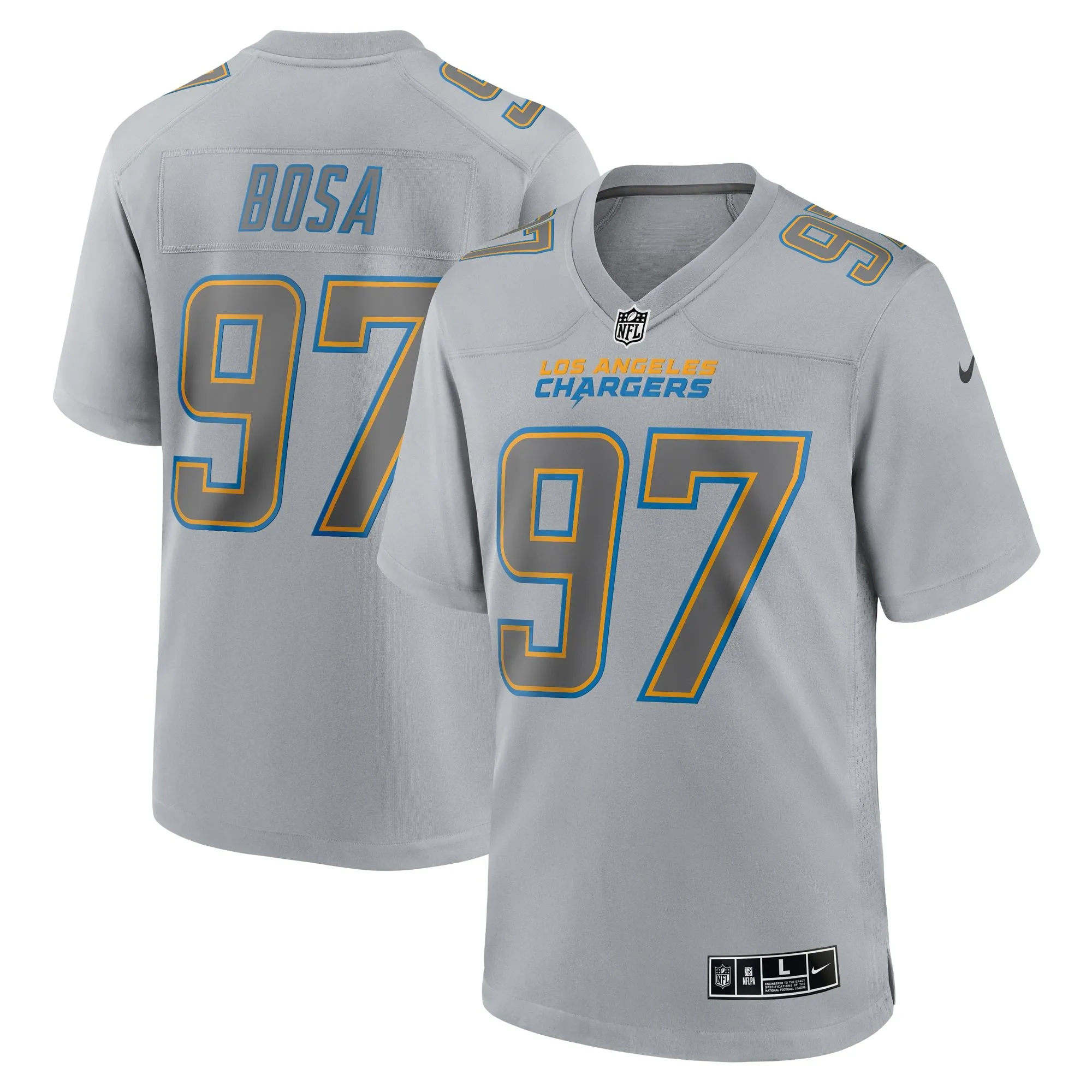 Joey Bosa Los Angeles Chargers  Atmosphere Fashion Game Jersey - Gray