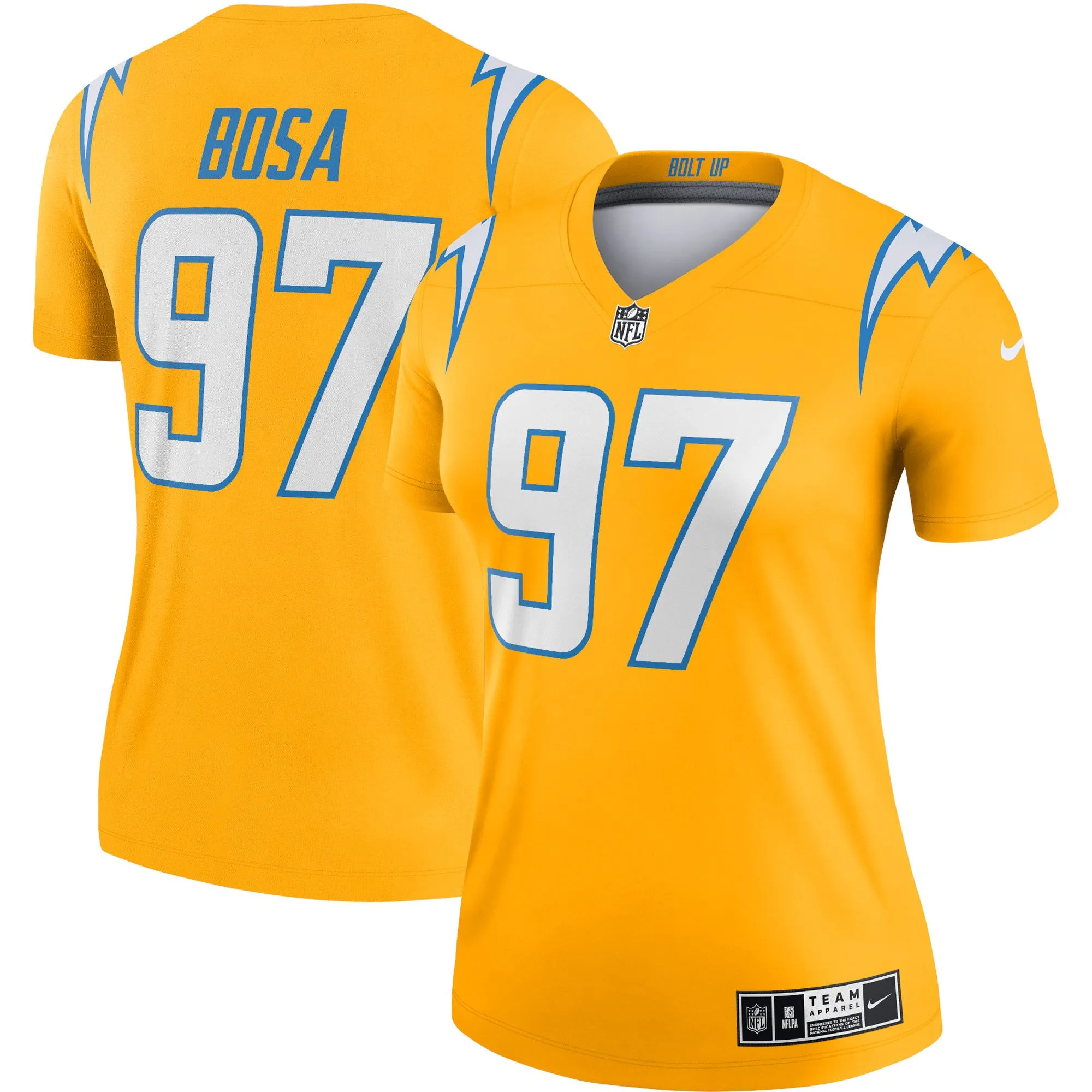 Joey Bosa Los Angeles Chargers  Women's Inverted Legend Jersey - Gold