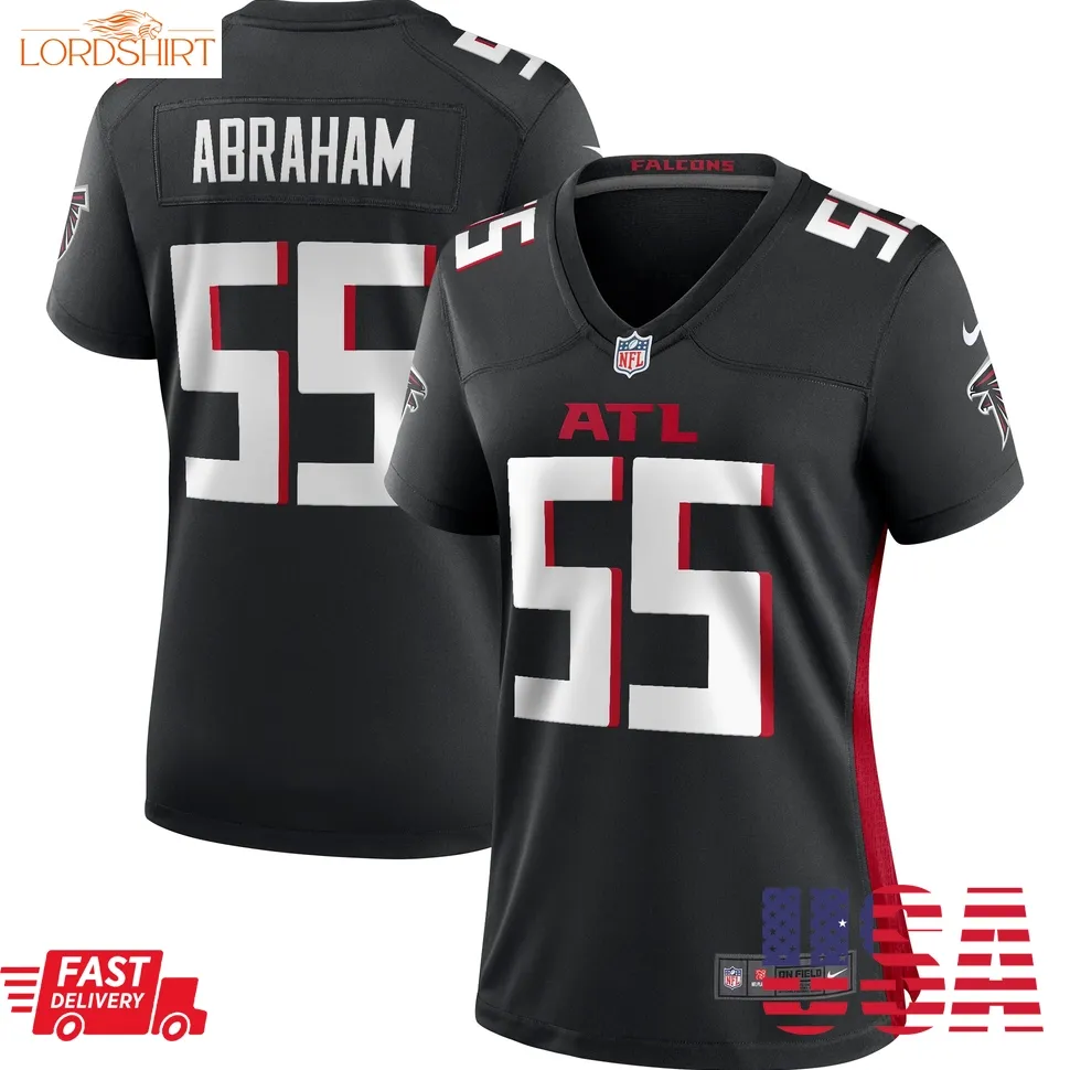 John Abraham Atlanta Falcons  Women's Game Retired Player Jersey   Black