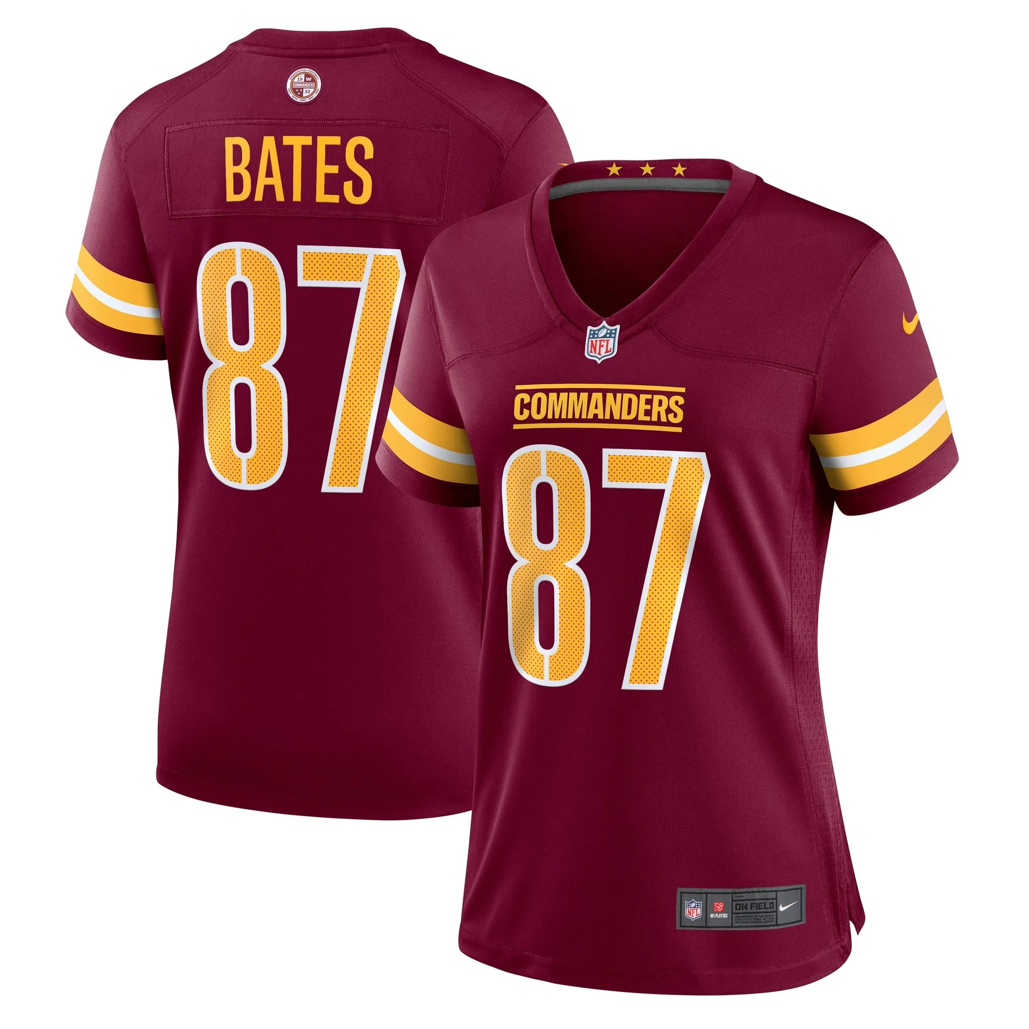 John Bates Washington Commanders  Women's  Game Jersey -  Burgundy